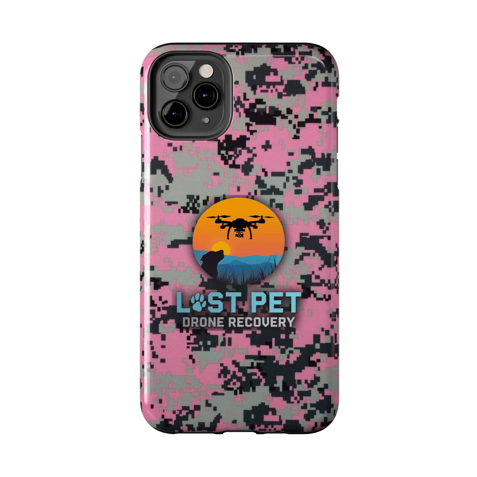 Lost Pet Drone Recovery Phone Case - Pink Camo