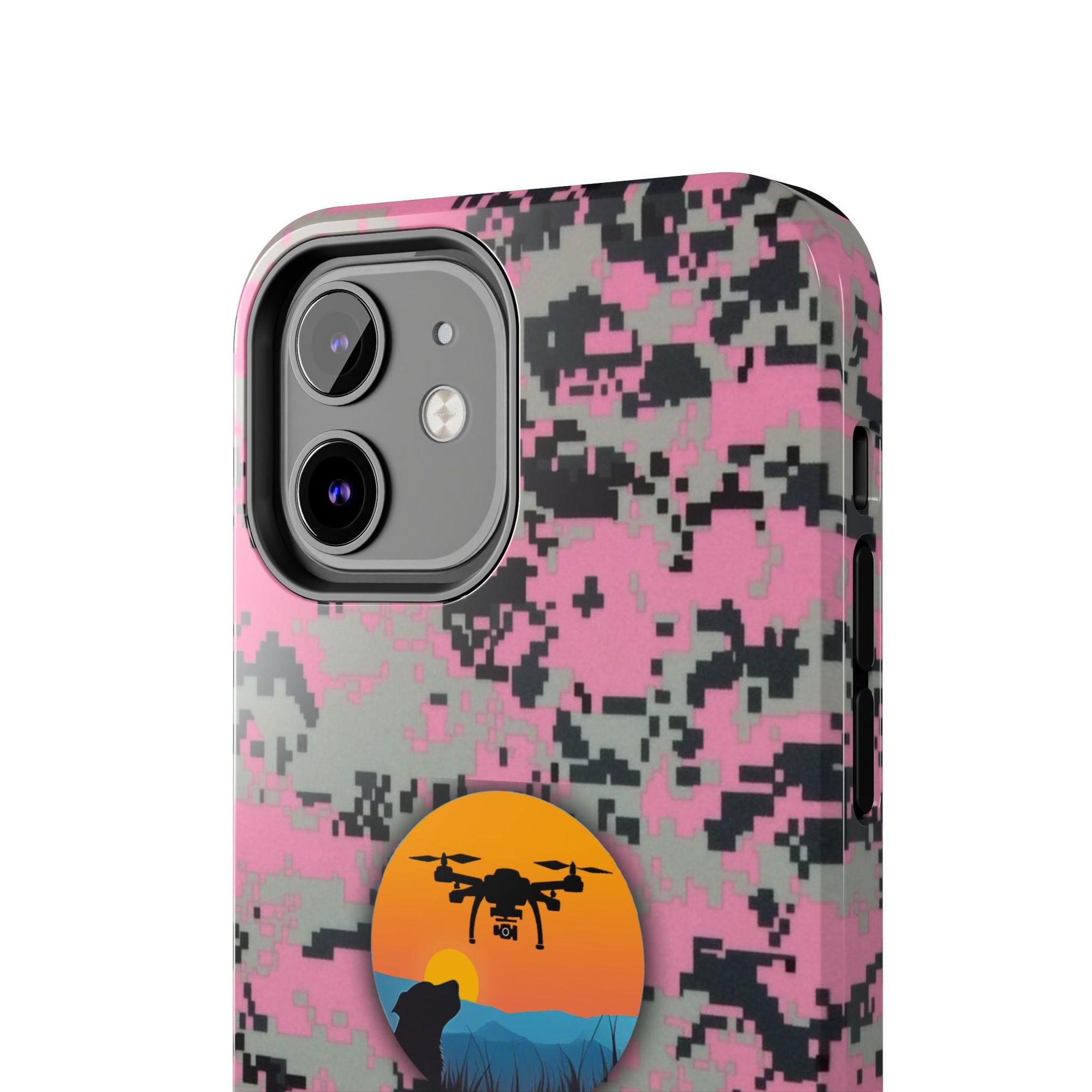Lost Pet Drone Recovery Phone Case - Pink Camo