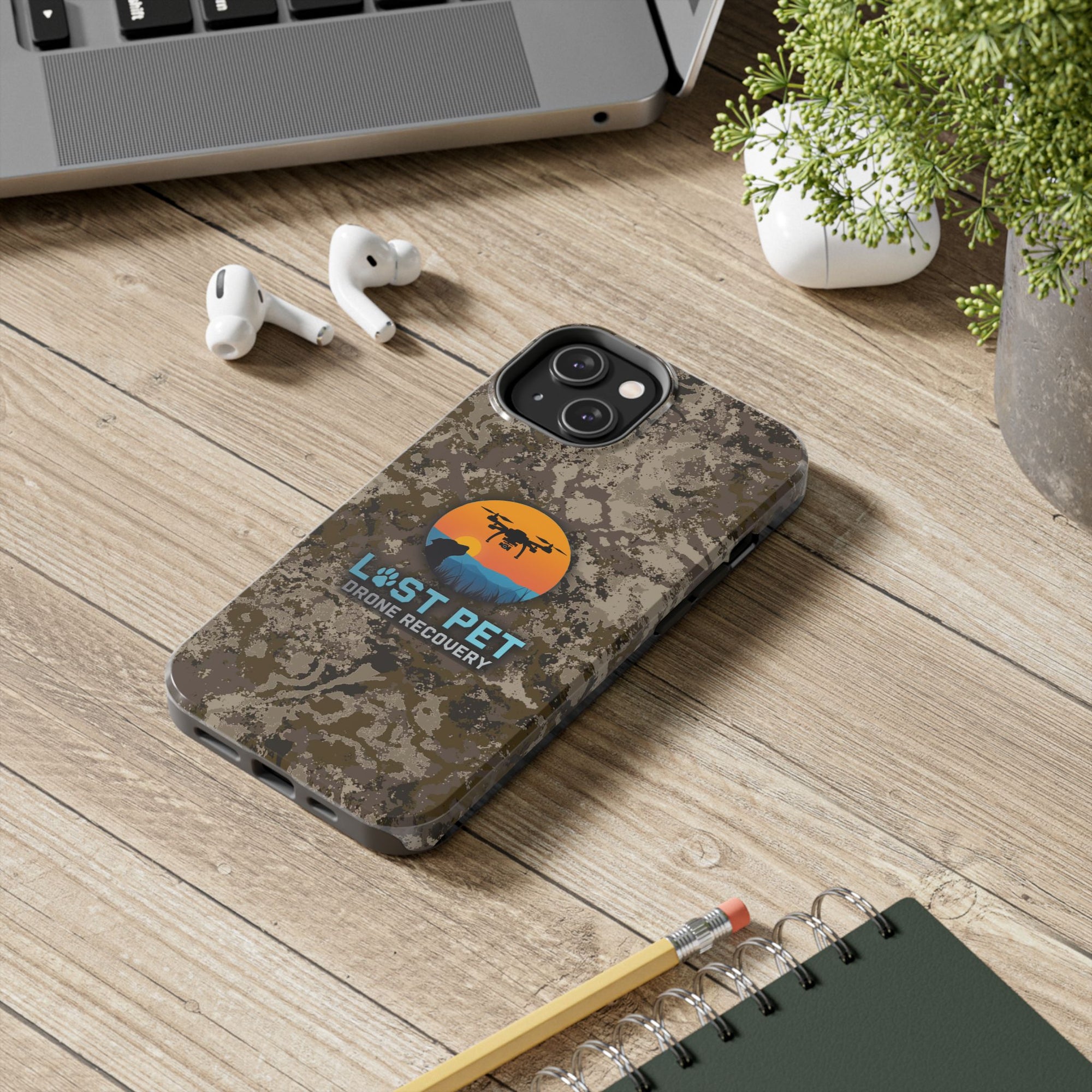 Lost Pet Drone Recovery Phone Case - Camo