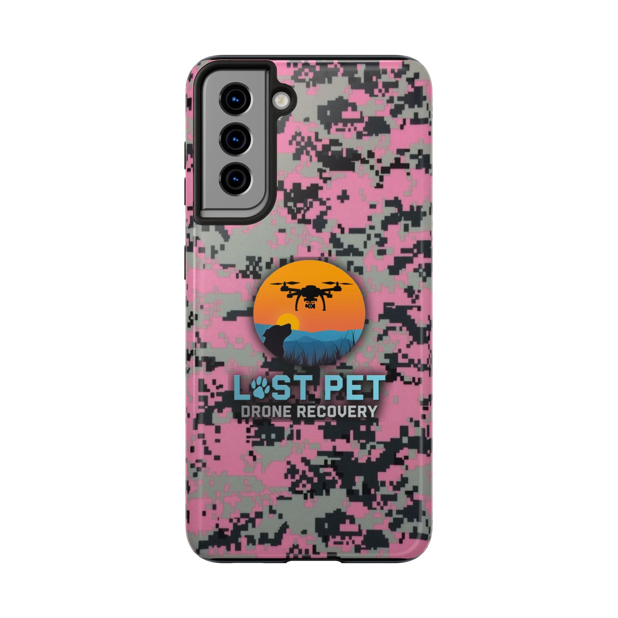 Lost Pet Drone Recovery Phone Case - Pink Camo