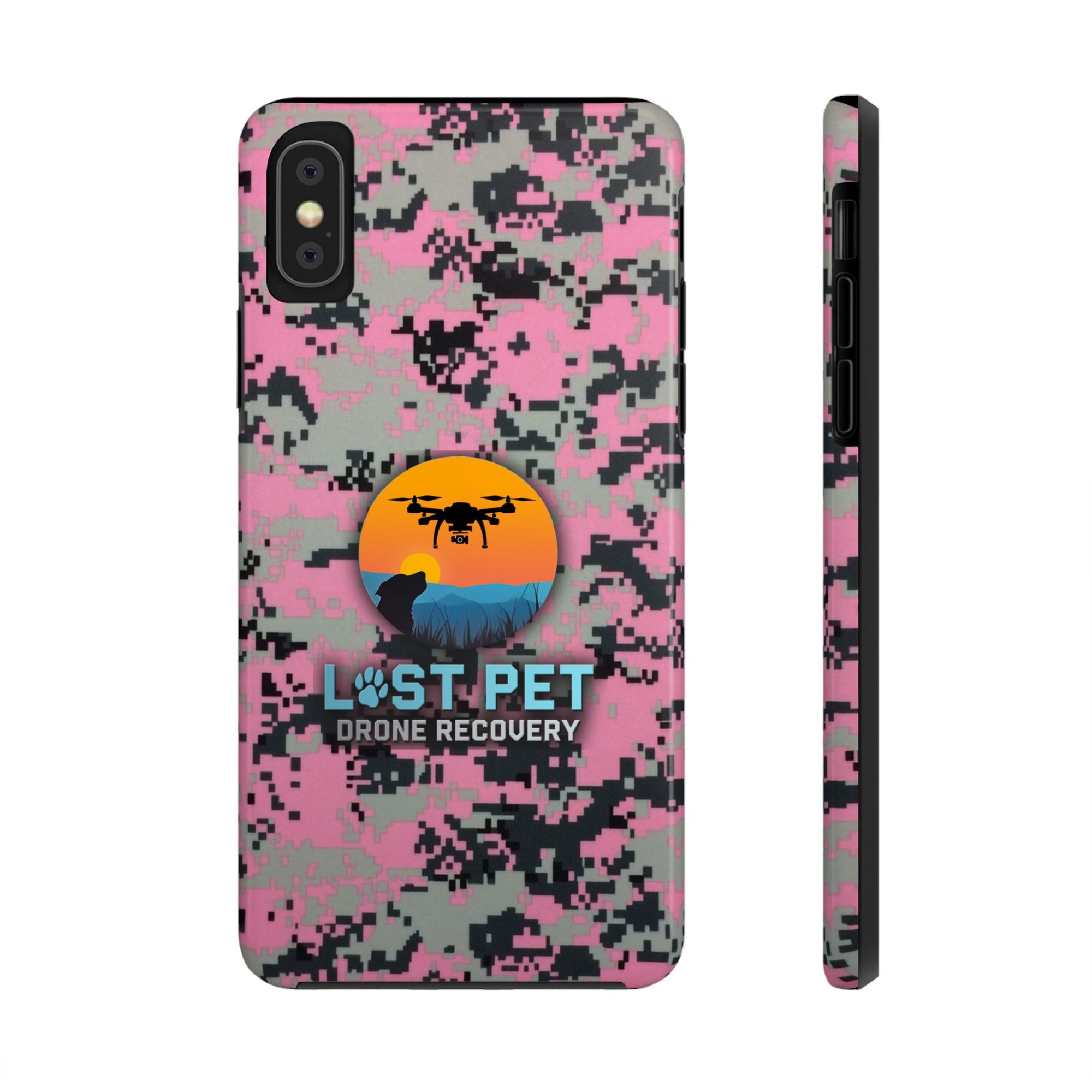 Lost Pet Drone Recovery Phone Case - Pink Camo