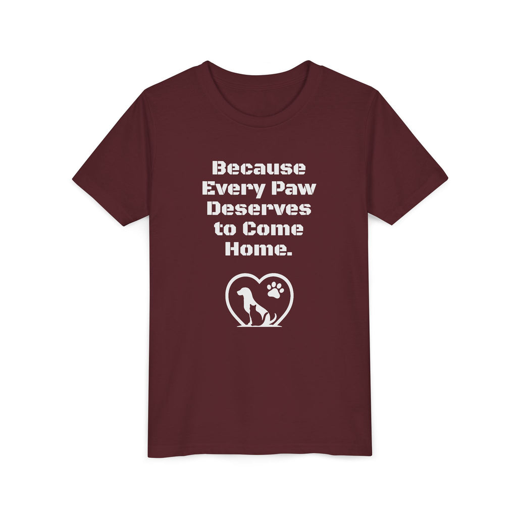 LPDR Youth Tee - Every Paw Deserves to Come Home