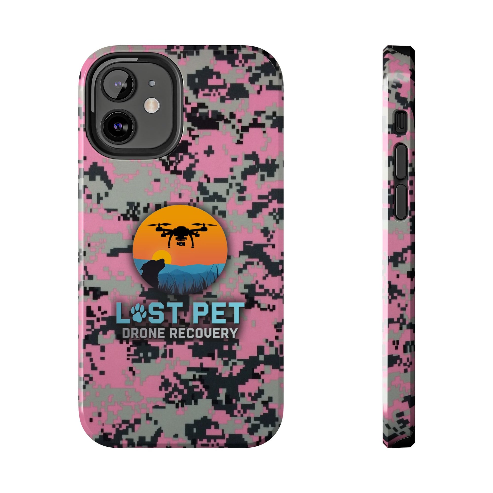 Lost Pet Drone Recovery Phone Case - Pink Camo