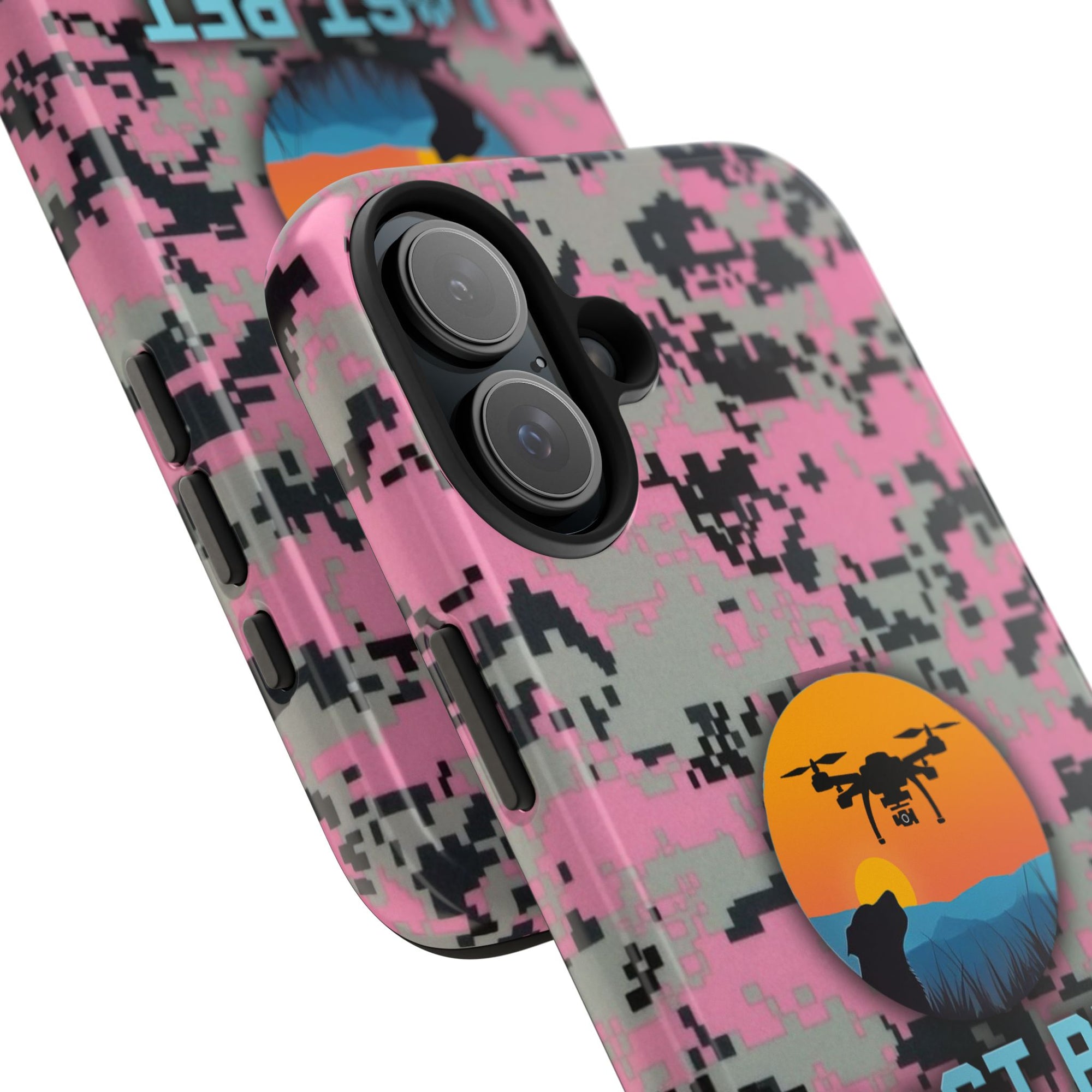 Lost Pet Drone Recovery Phone Case - Pink Camo