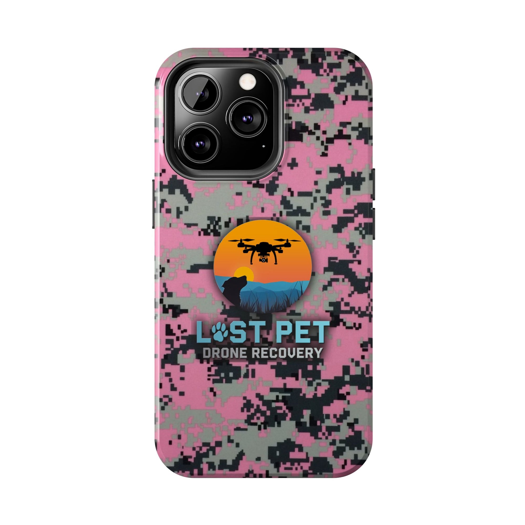 Lost Pet Drone Recovery Phone Case - Pink Camo