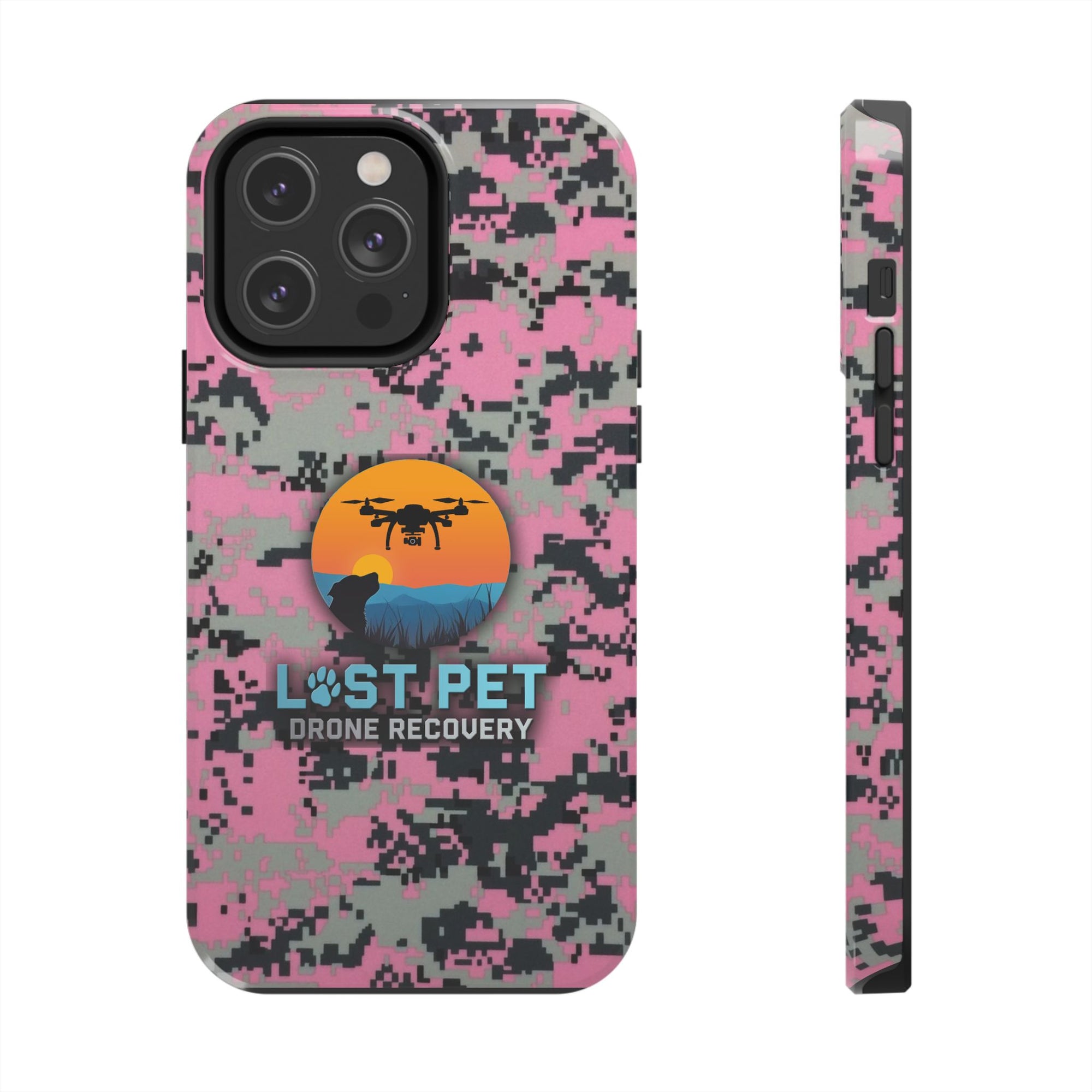 Lost Pet Drone Recovery Phone Case - Pink Camo