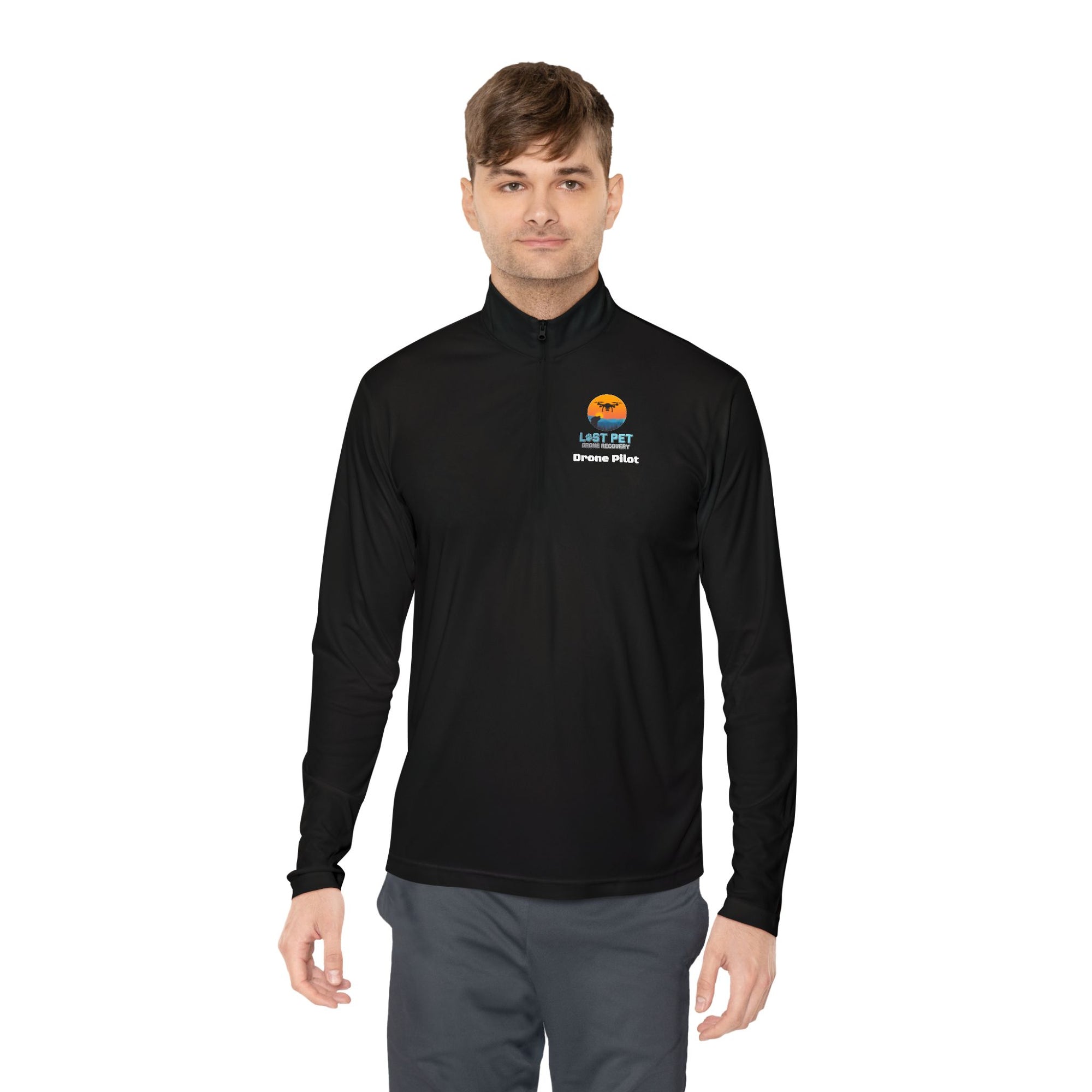 Drone Pilot Quarter-Zip Pullover - FAA LPDR Design