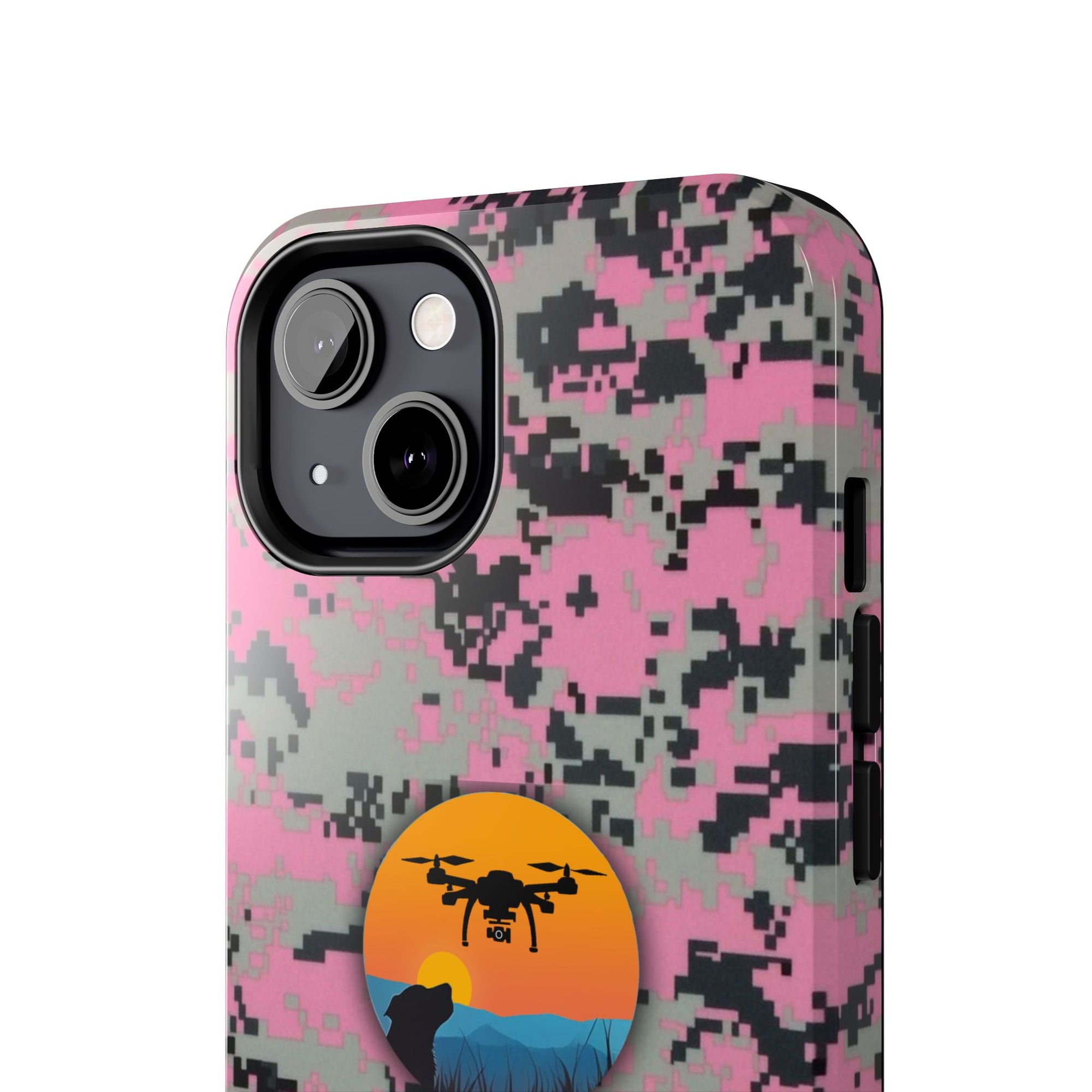 Lost Pet Drone Recovery Phone Case - Pink Camo