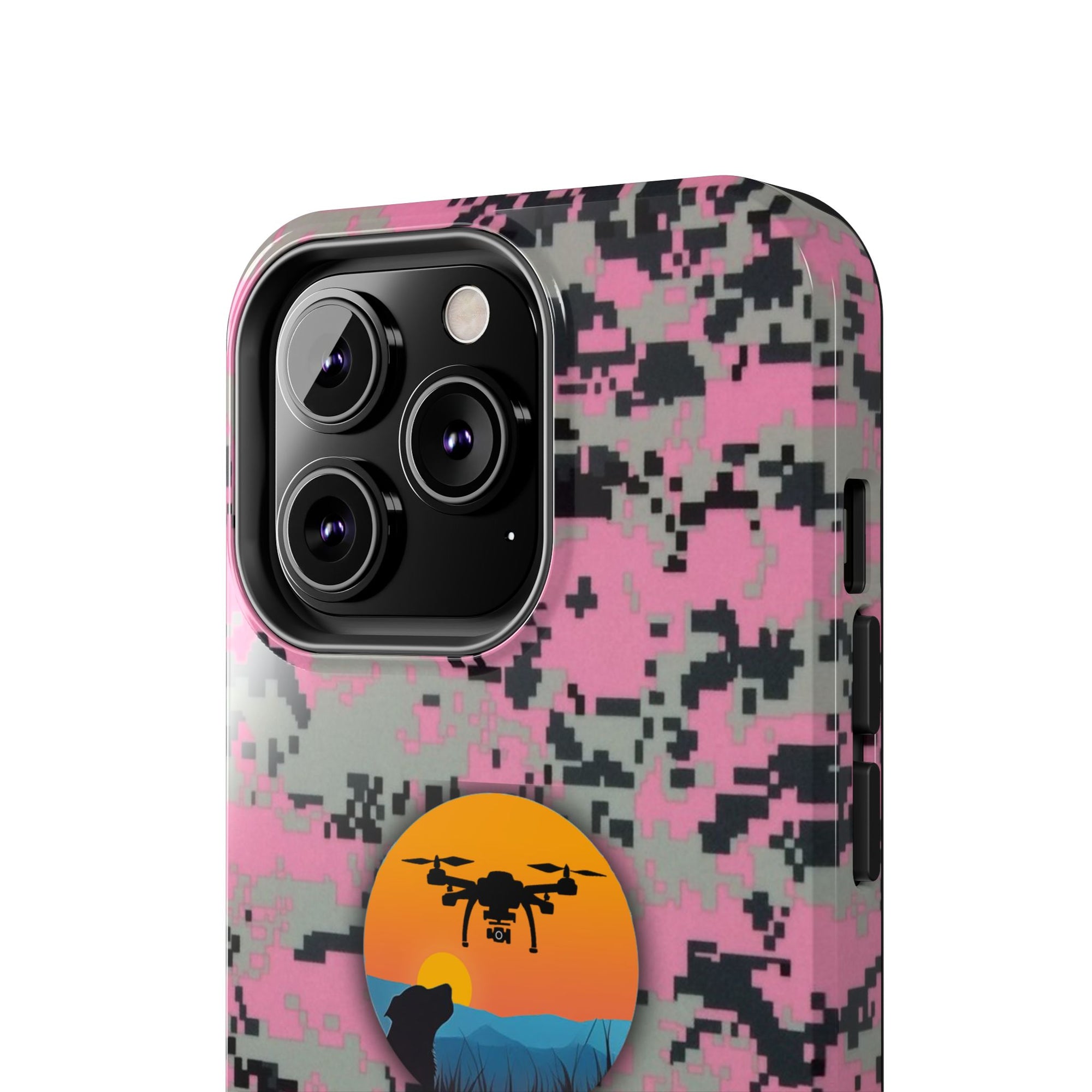 Lost Pet Drone Recovery Phone Case - Pink Camo