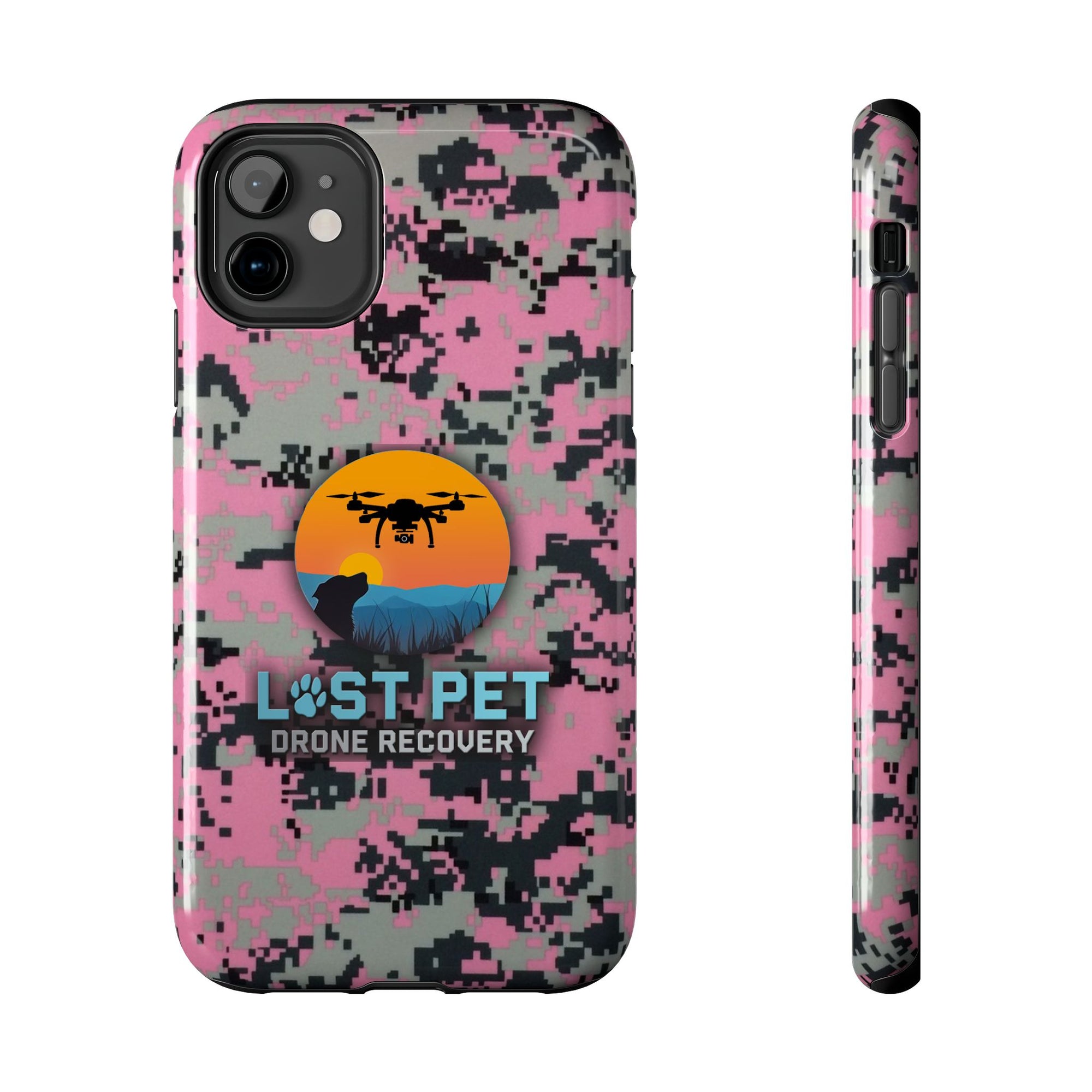 Lost Pet Drone Recovery Phone Case - Pink Camo
