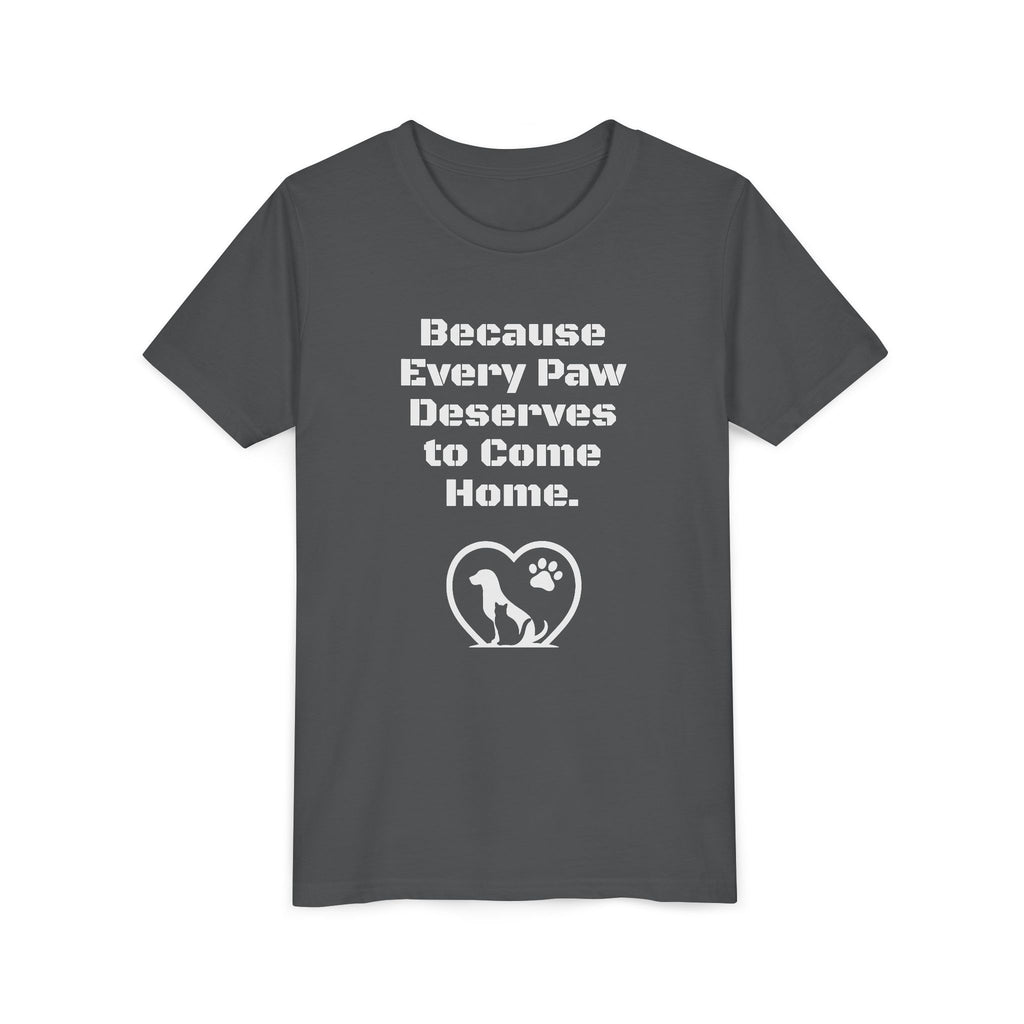 LPDR Youth Tee - Every Paw Deserves to Come Home