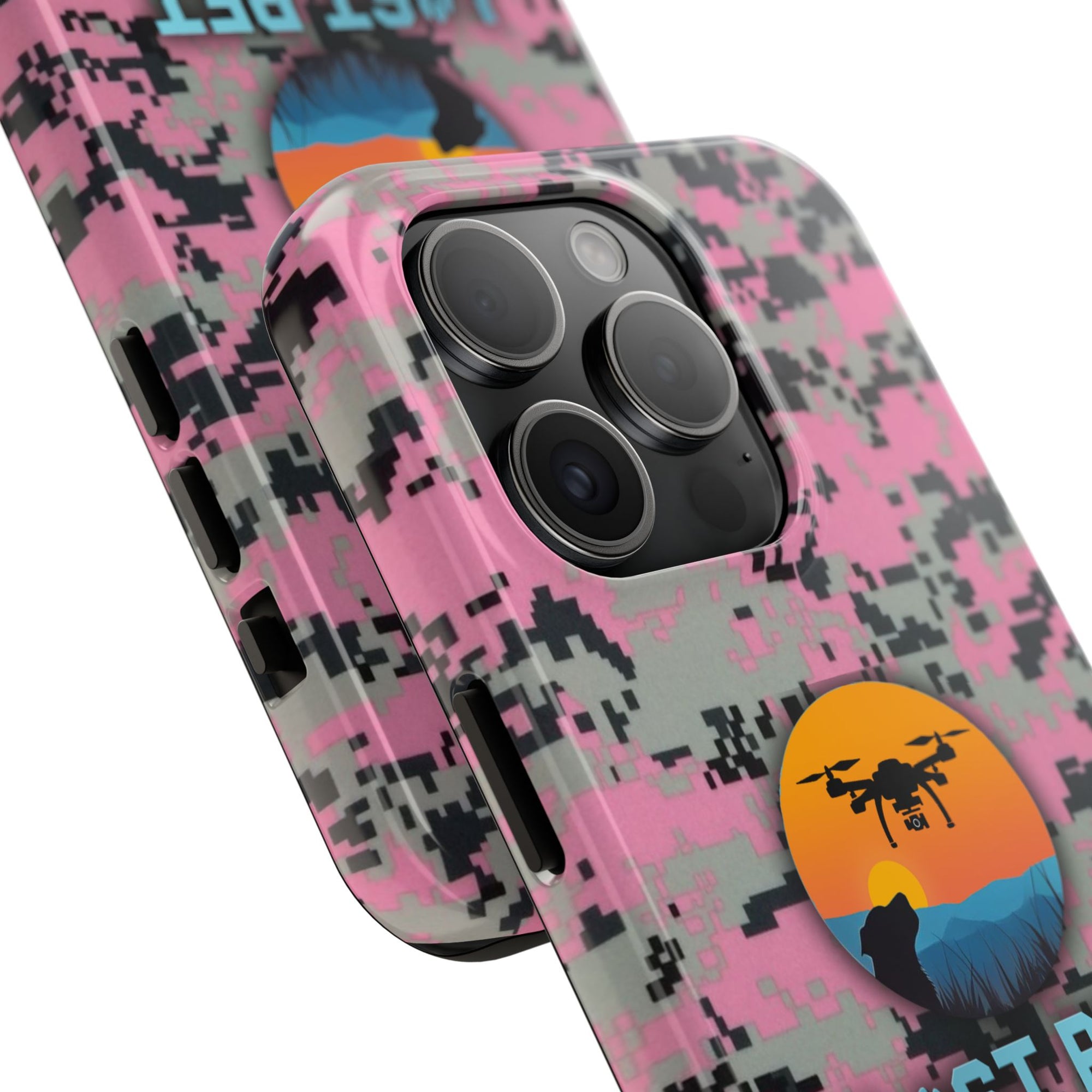 Lost Pet Drone Recovery Phone Case - Pink Camo