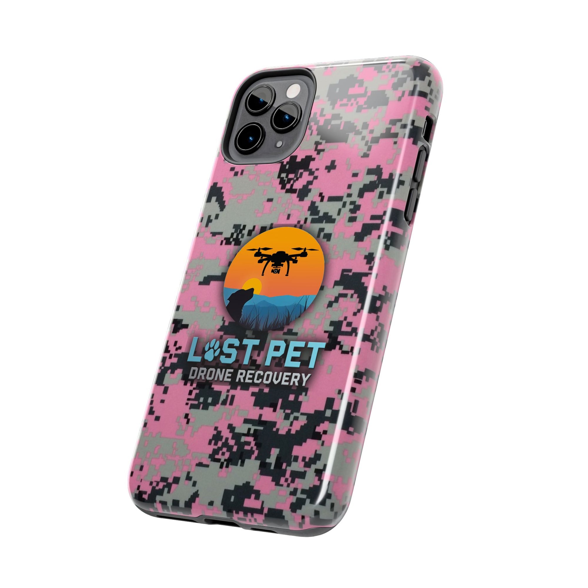 Lost Pet Drone Recovery Phone Case - Pink Camo