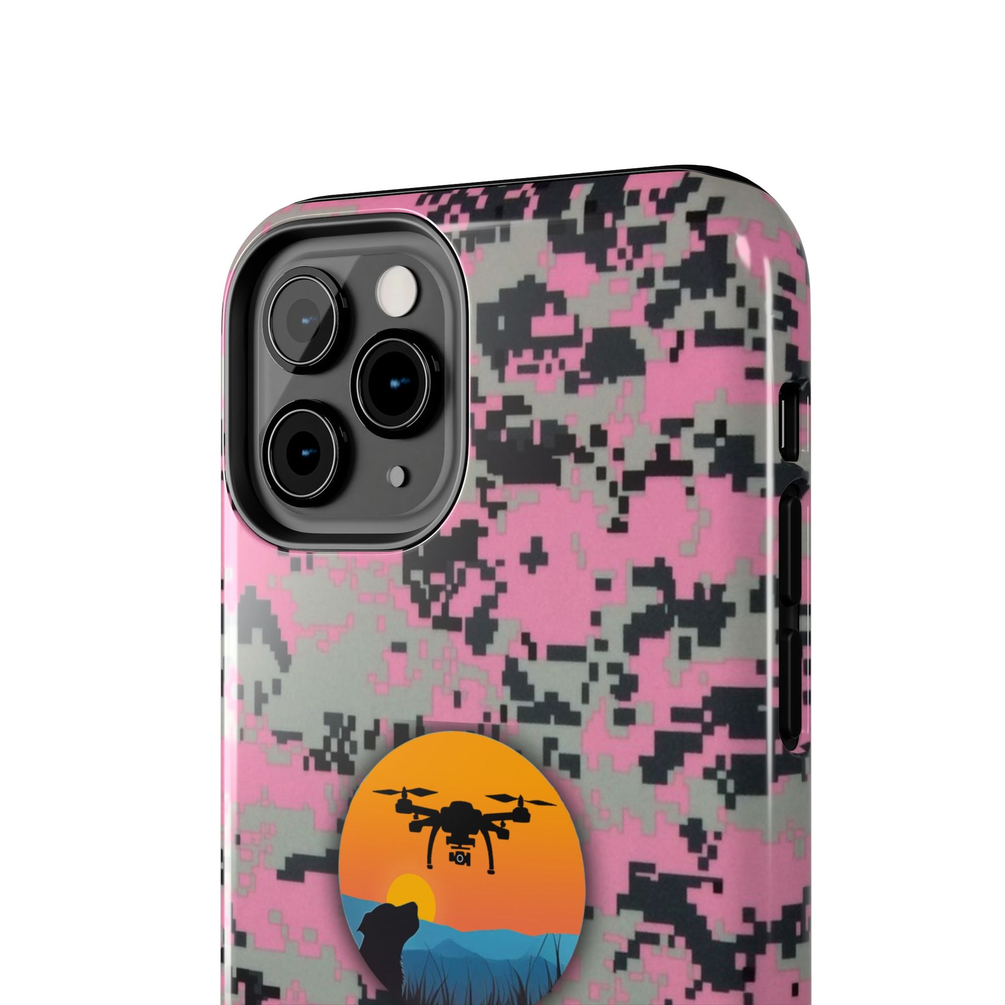 Lost Pet Drone Recovery Phone Case - Pink Camo