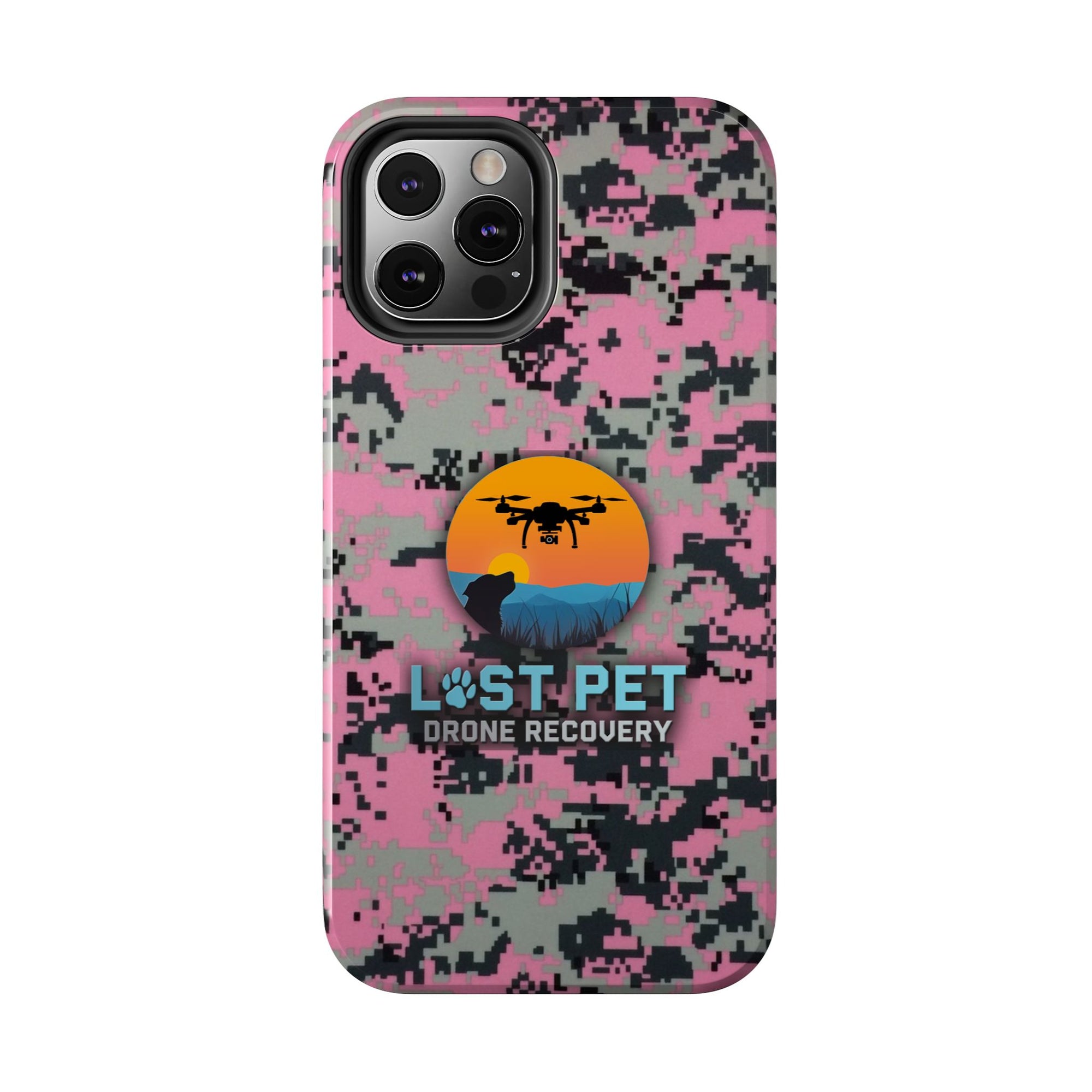 Lost Pet Drone Recovery Phone Case - Pink Camo