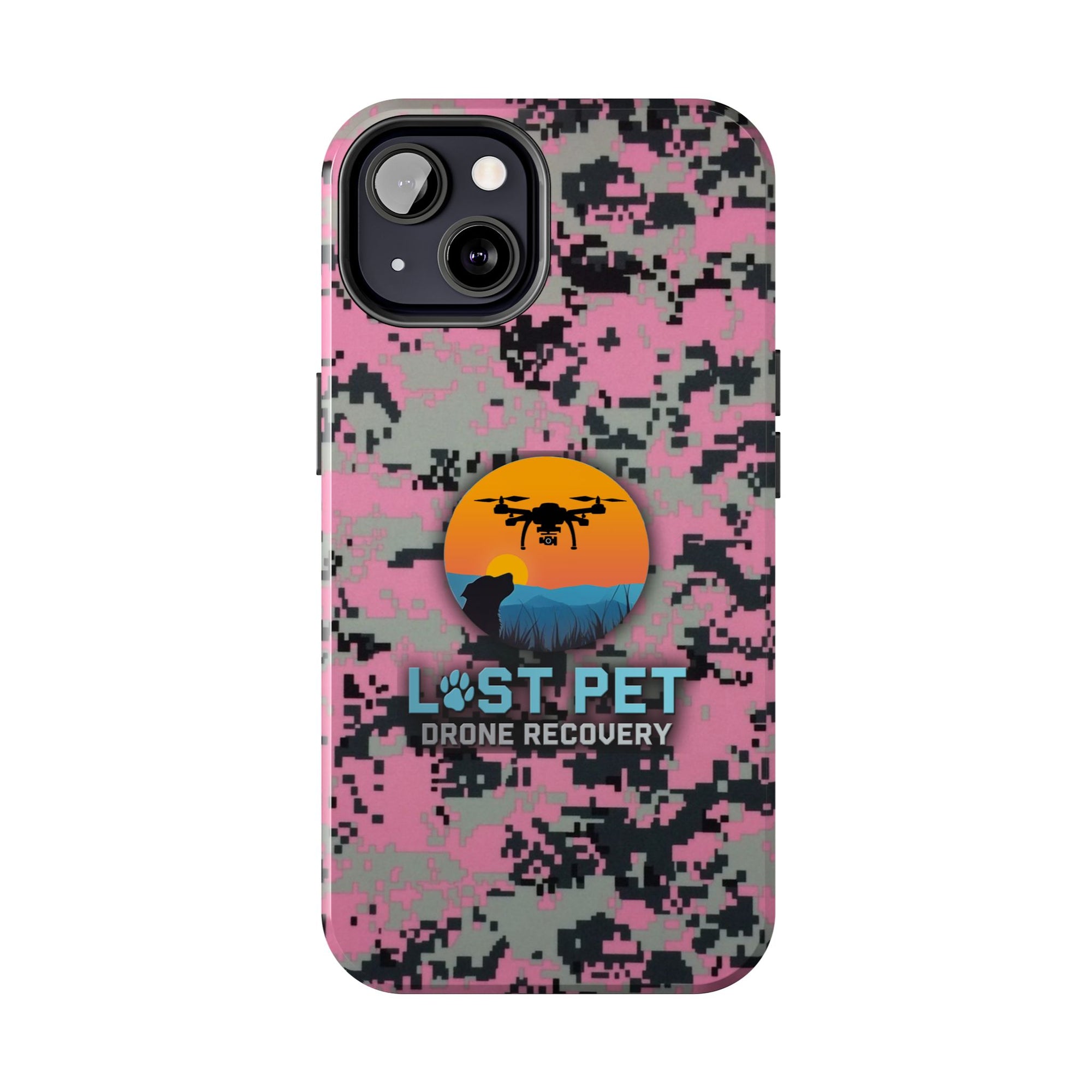 Lost Pet Drone Recovery Phone Case - Pink Camo