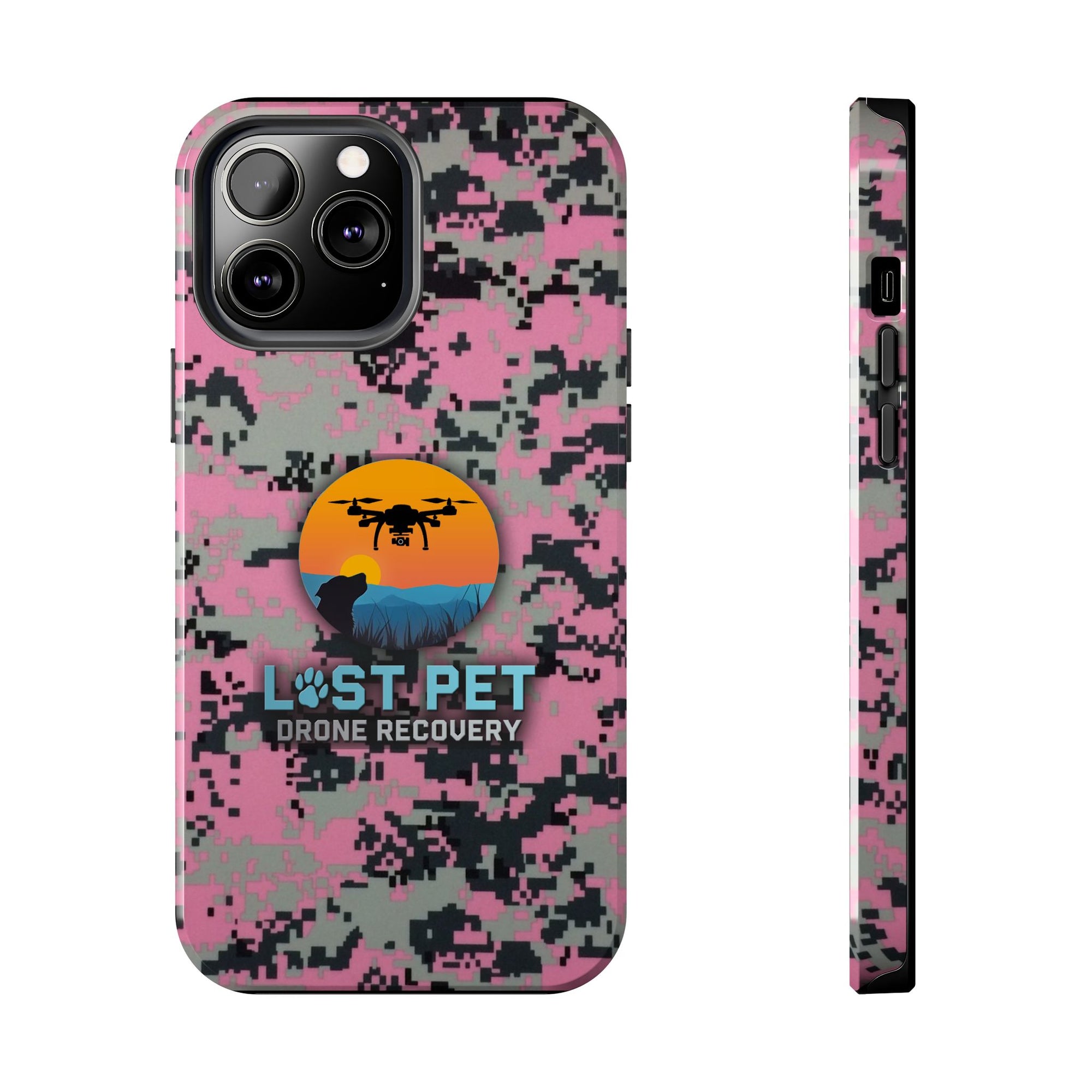 Lost Pet Drone Recovery Phone Case - Pink Camo