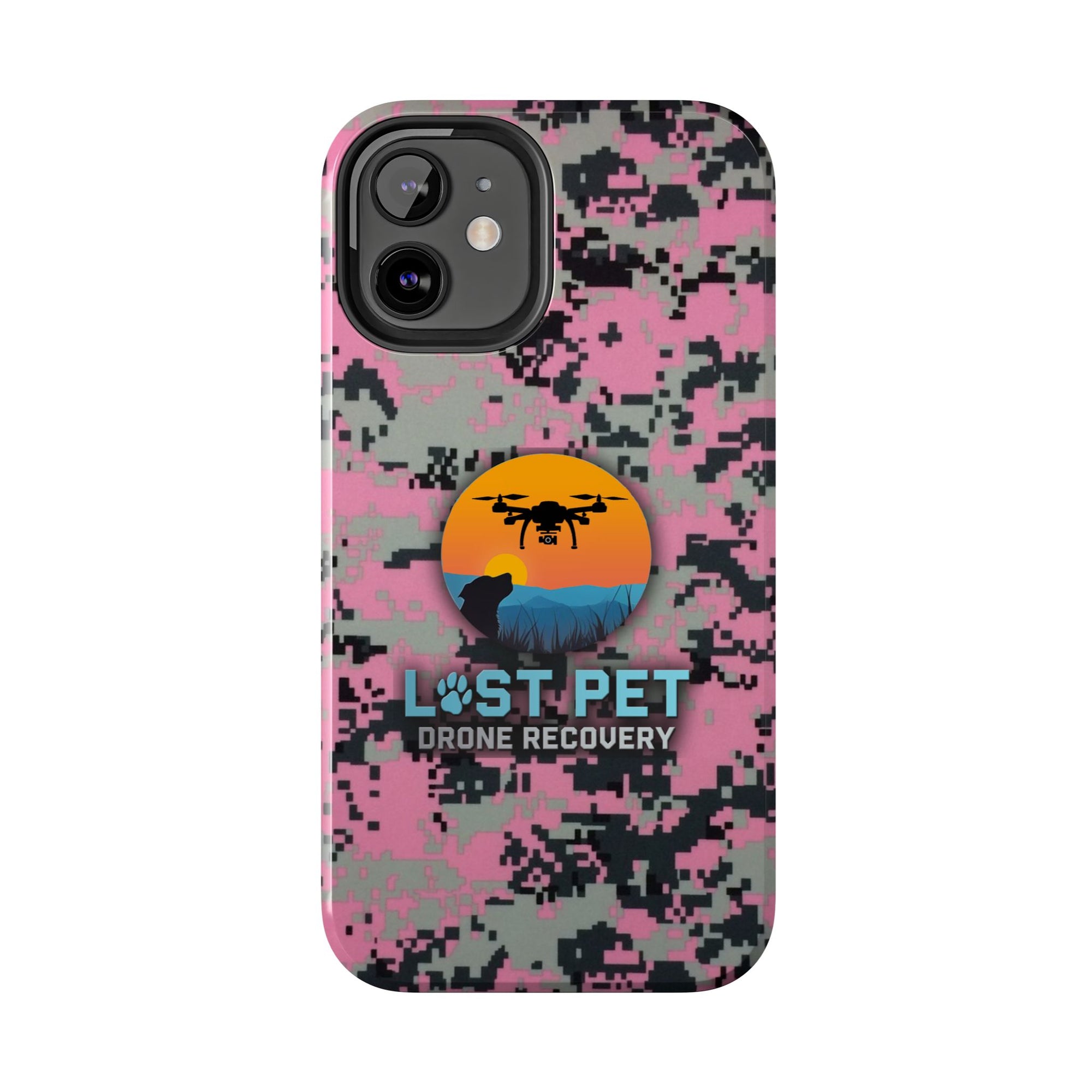 Lost Pet Drone Recovery Phone Case - Pink Camo