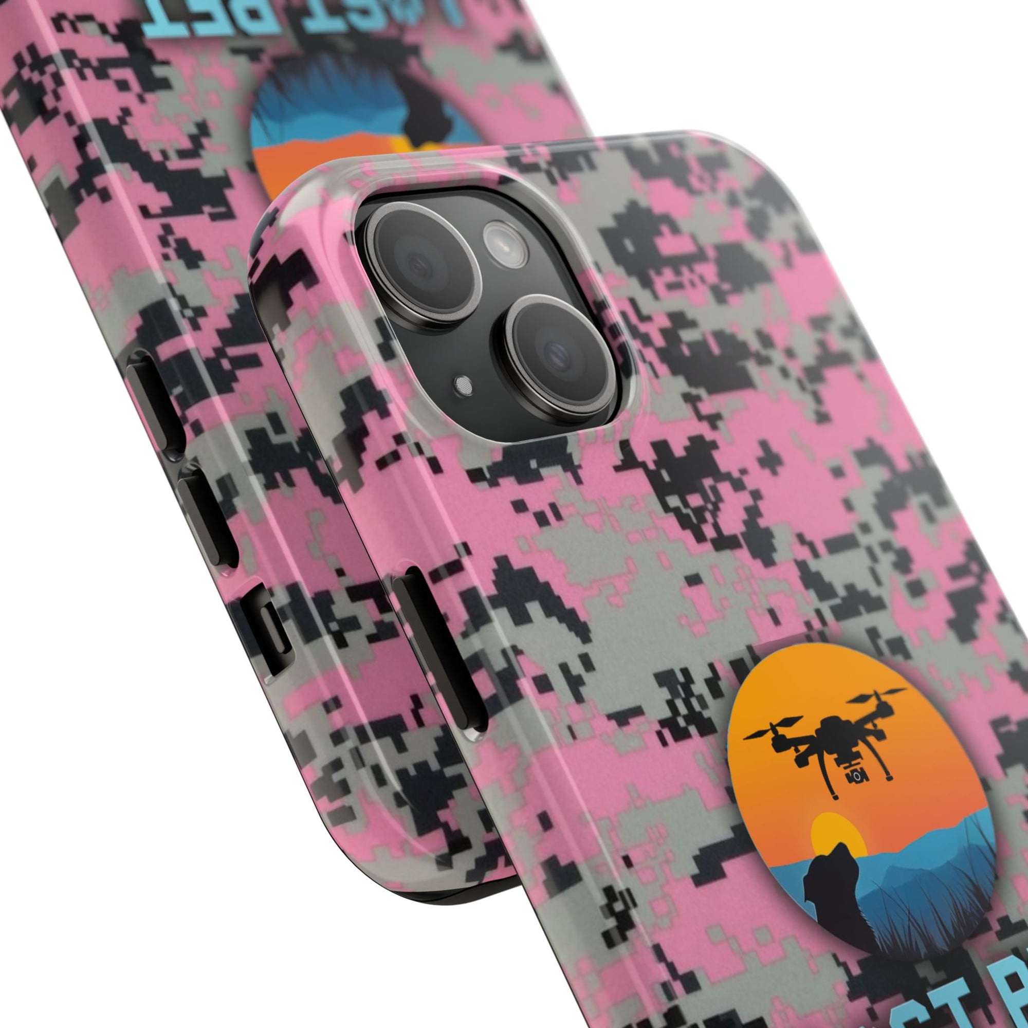 Lost Pet Drone Recovery Phone Case - Pink Camo