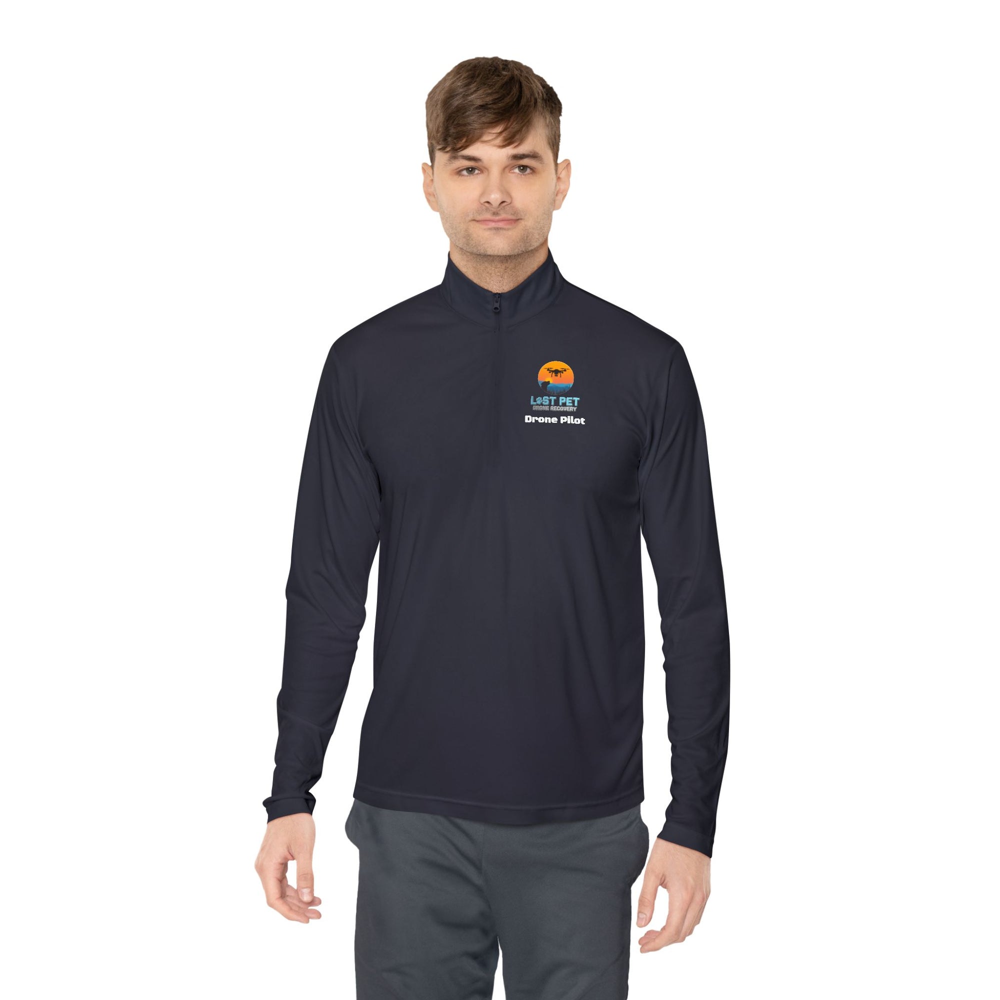 Drone Pilot Quarter-Zip Pullover - FAA LPDR Design