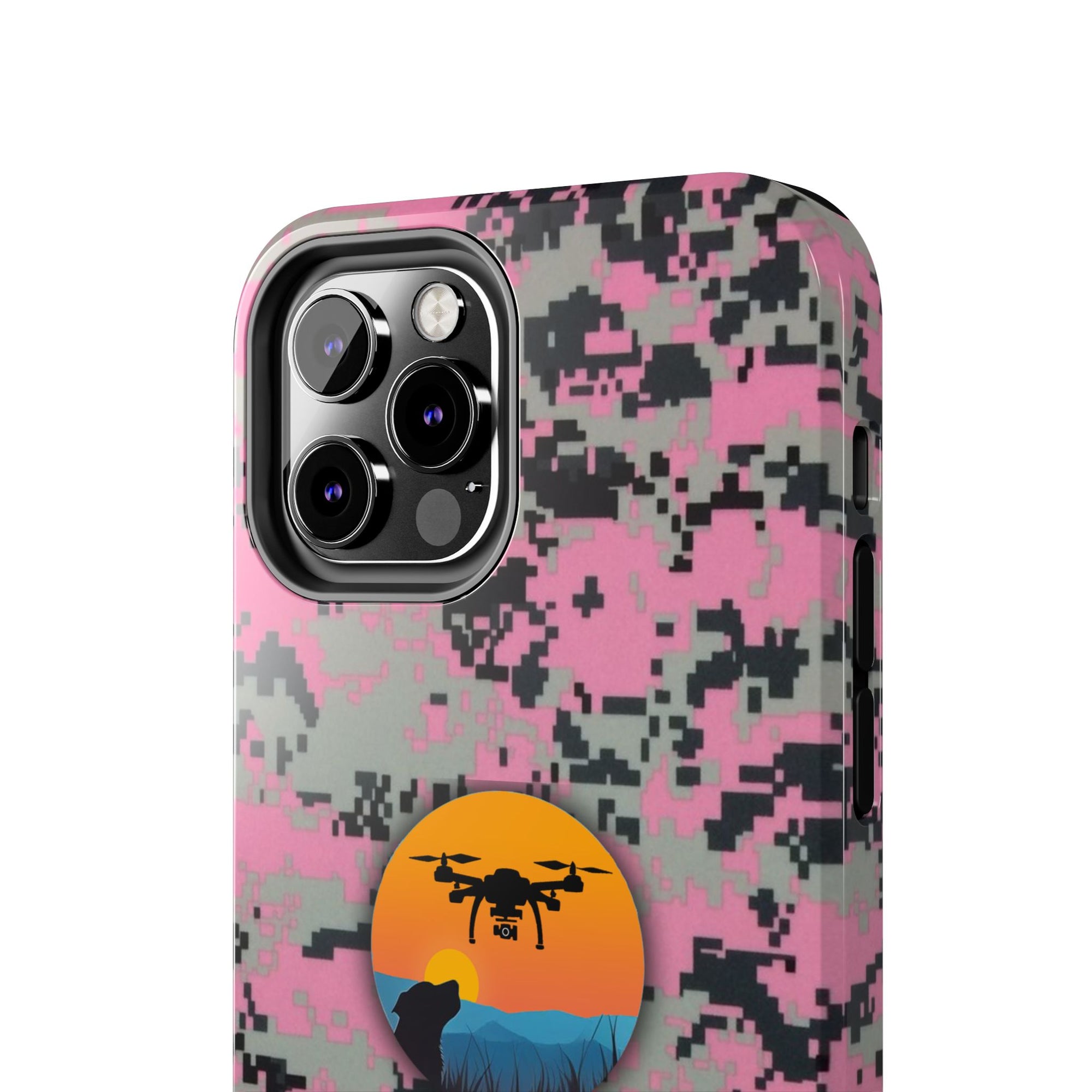 Lost Pet Drone Recovery Phone Case - Pink Camo