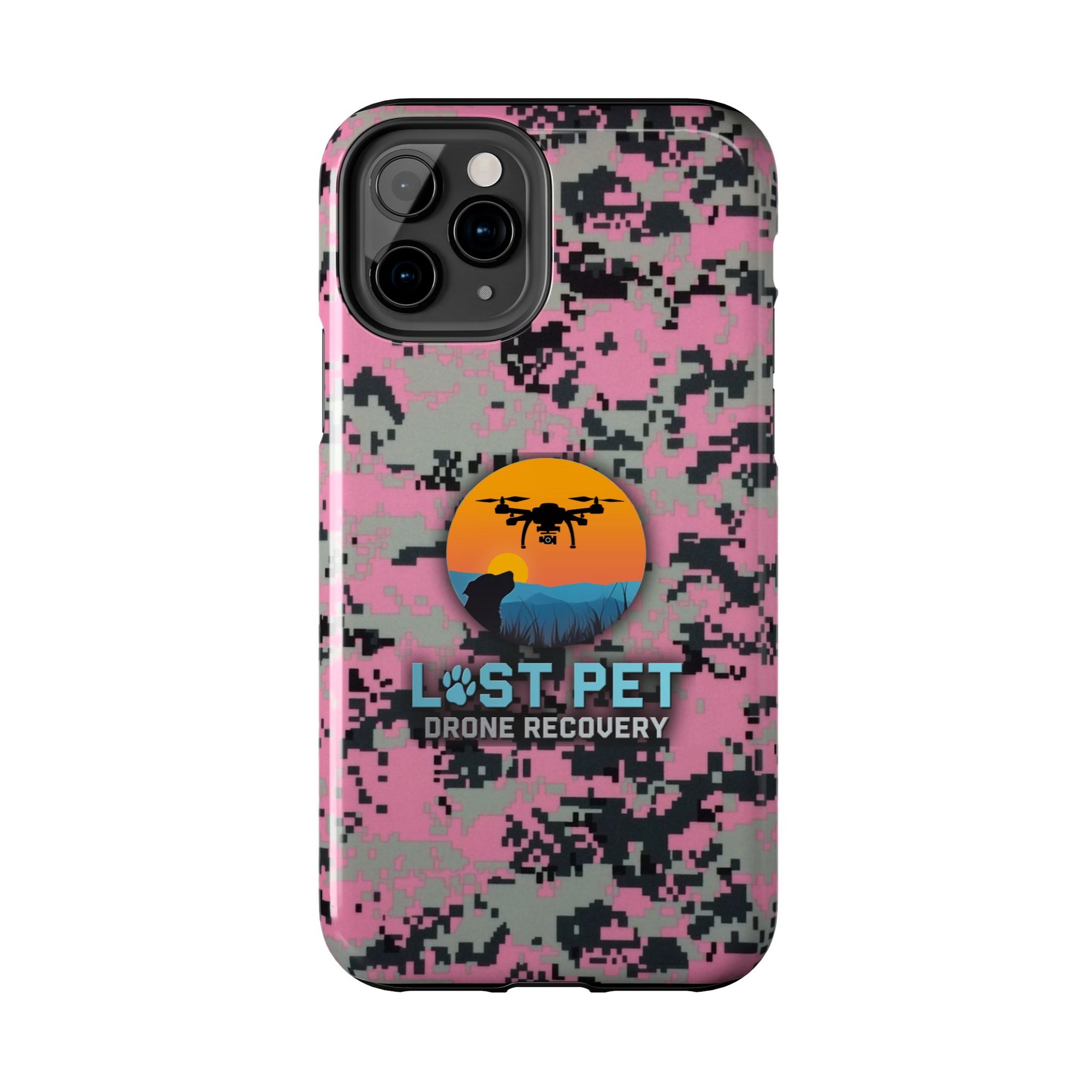Lost Pet Drone Recovery Phone Case - Pink Camo