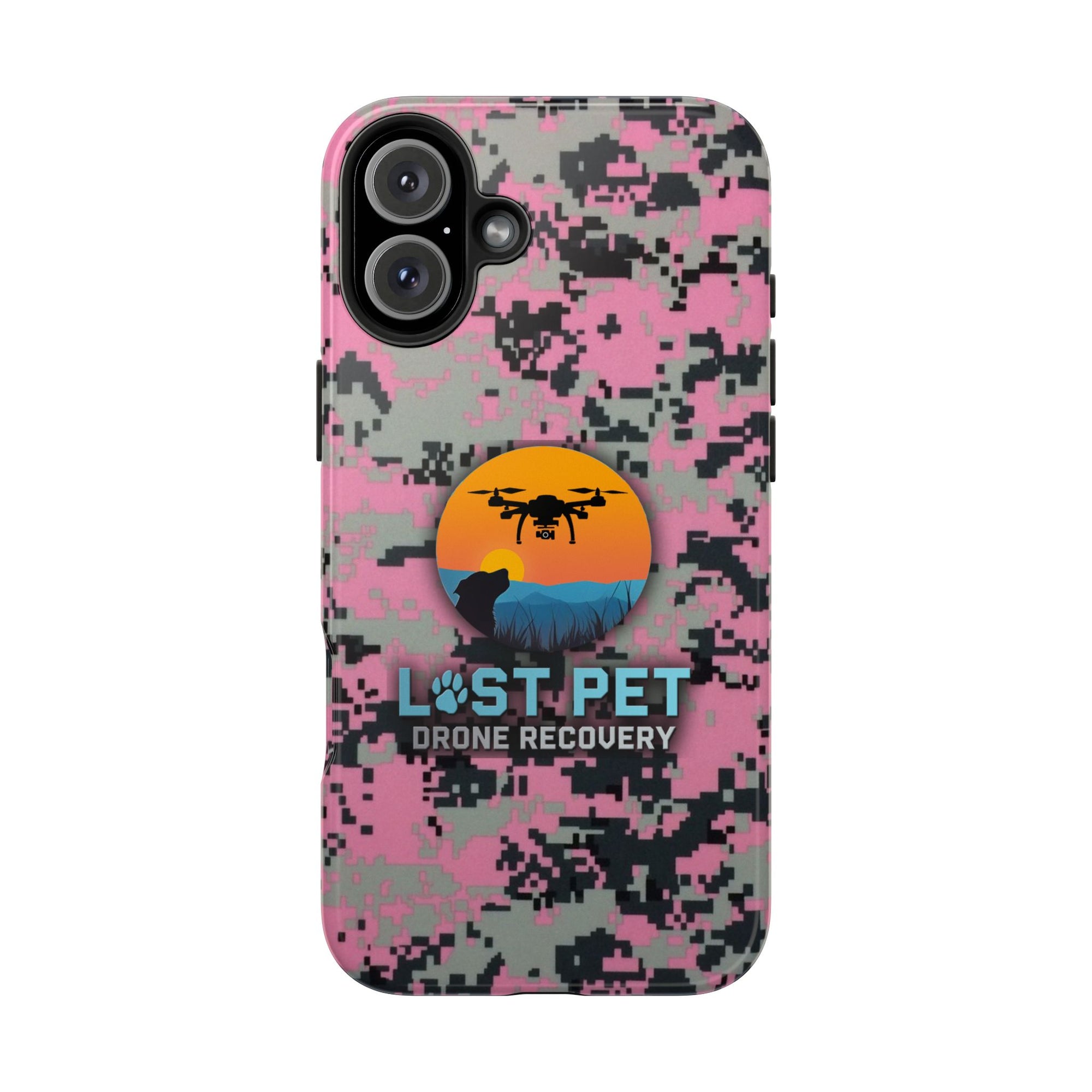 Lost Pet Drone Recovery Phone Case - Pink Camo