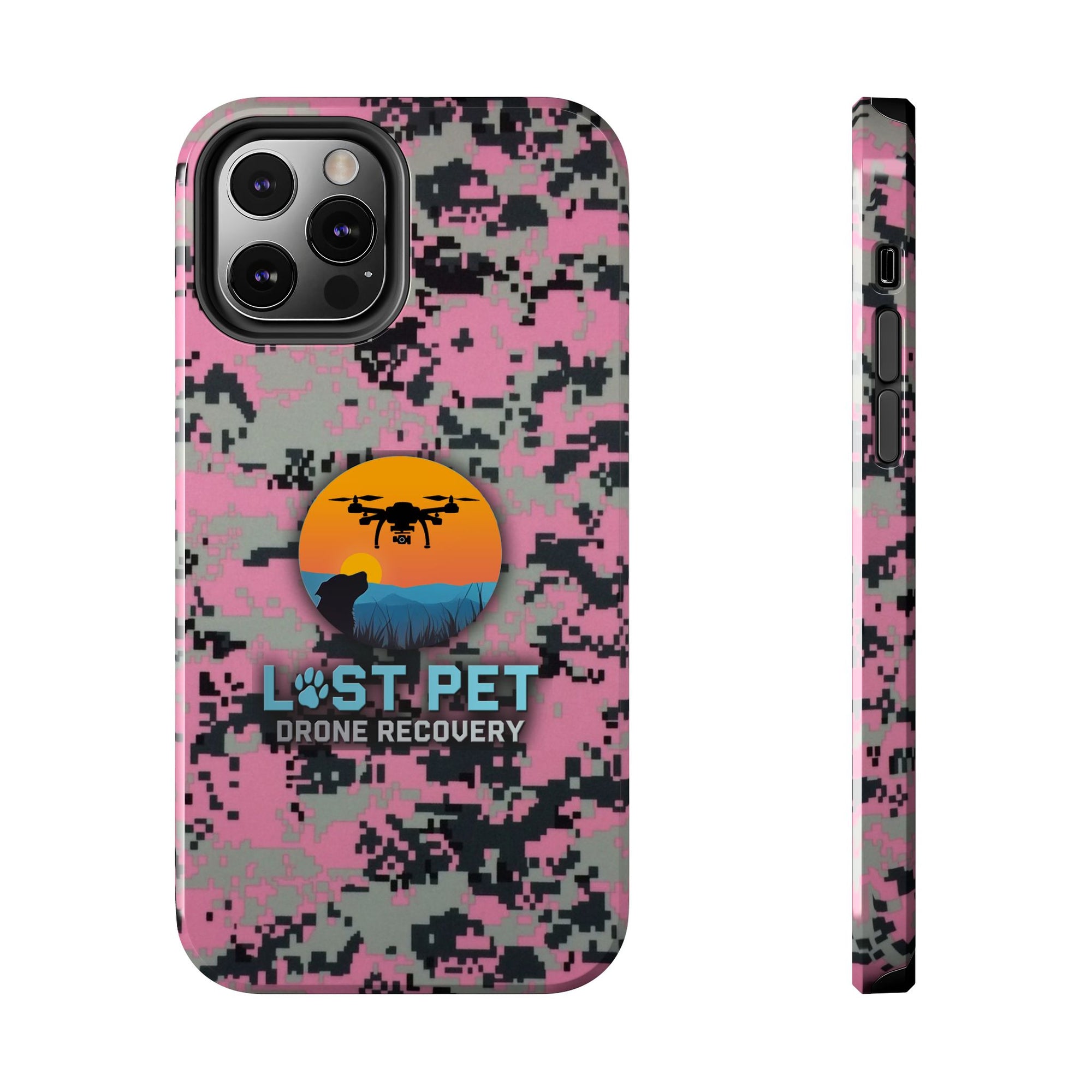 Lost Pet Drone Recovery Phone Case - Pink Camo