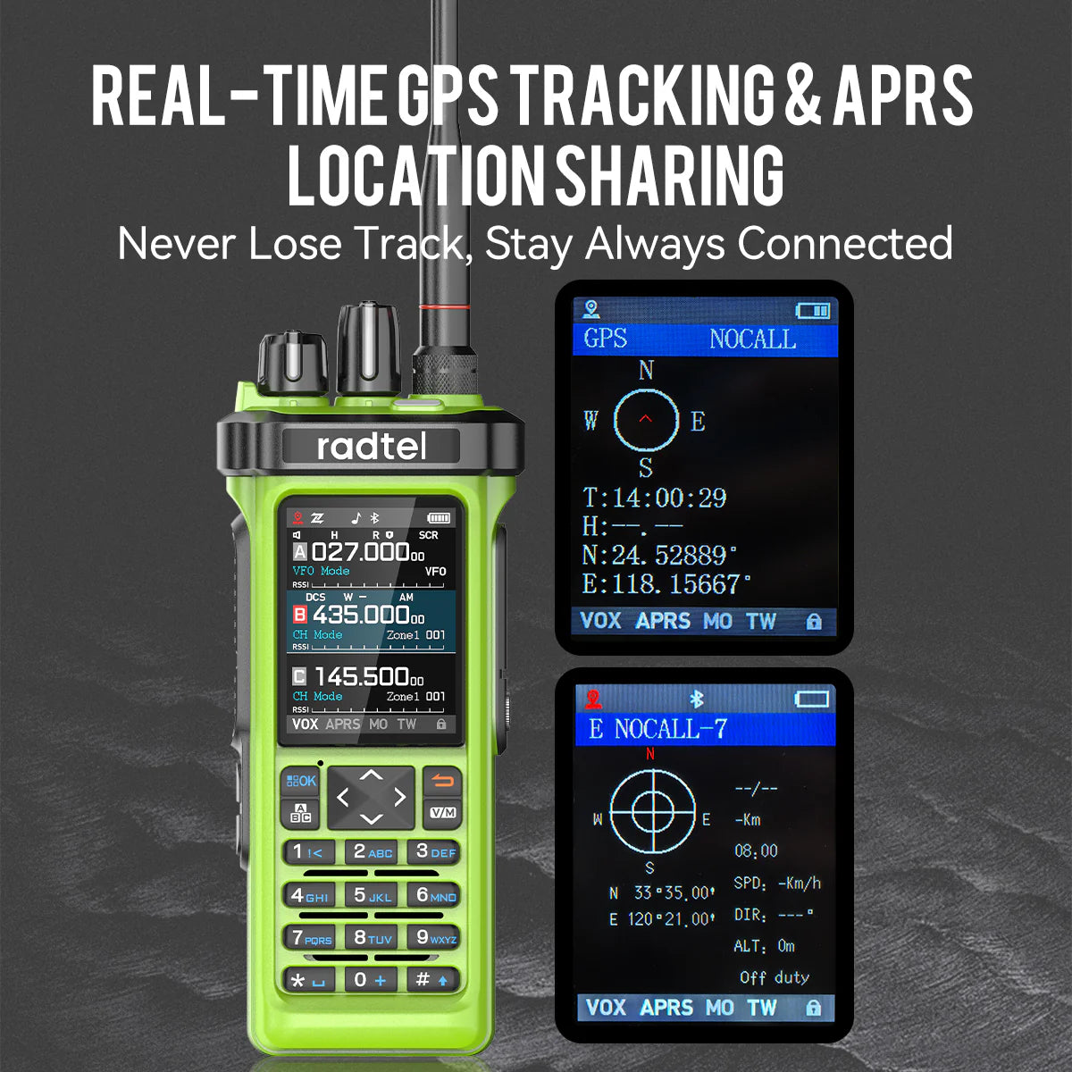 Radtel RT-950 PRO Green (27Mhz TX/RX) 10W Two Way Radio