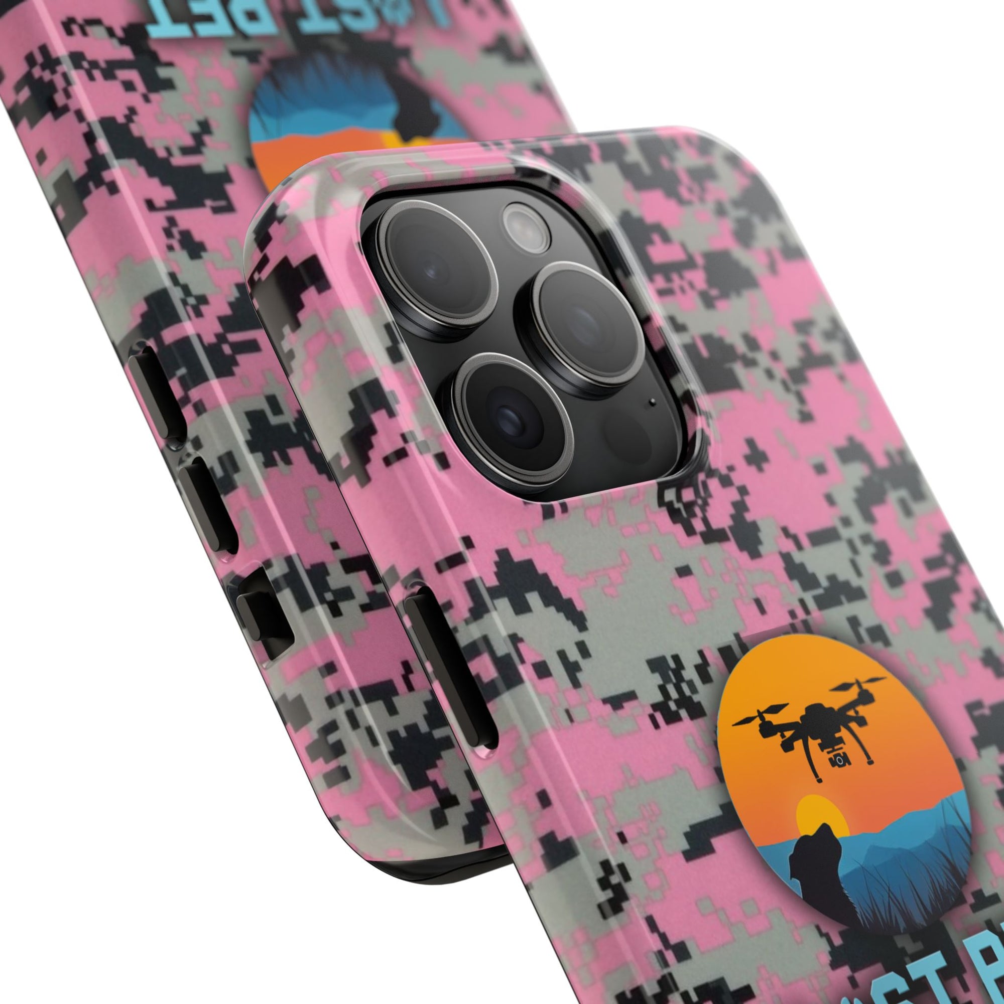 Lost Pet Drone Recovery Phone Case - Pink Camo