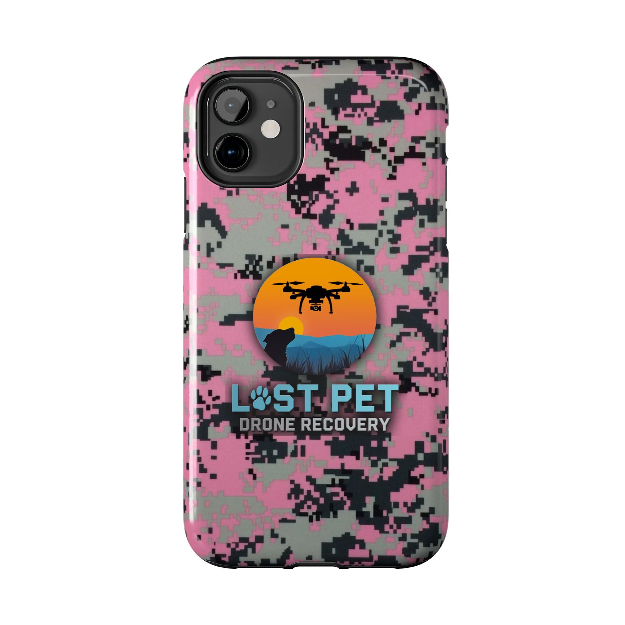 Lost Pet Drone Recovery Phone Case - Pink Camo