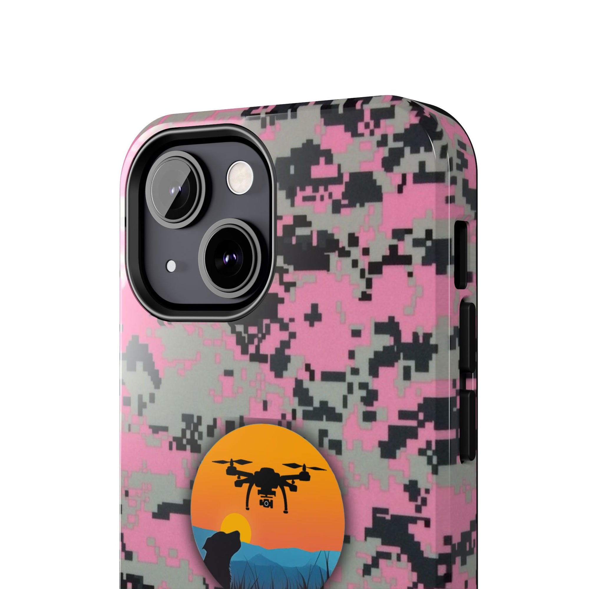 Lost Pet Drone Recovery Phone Case - Pink Camo