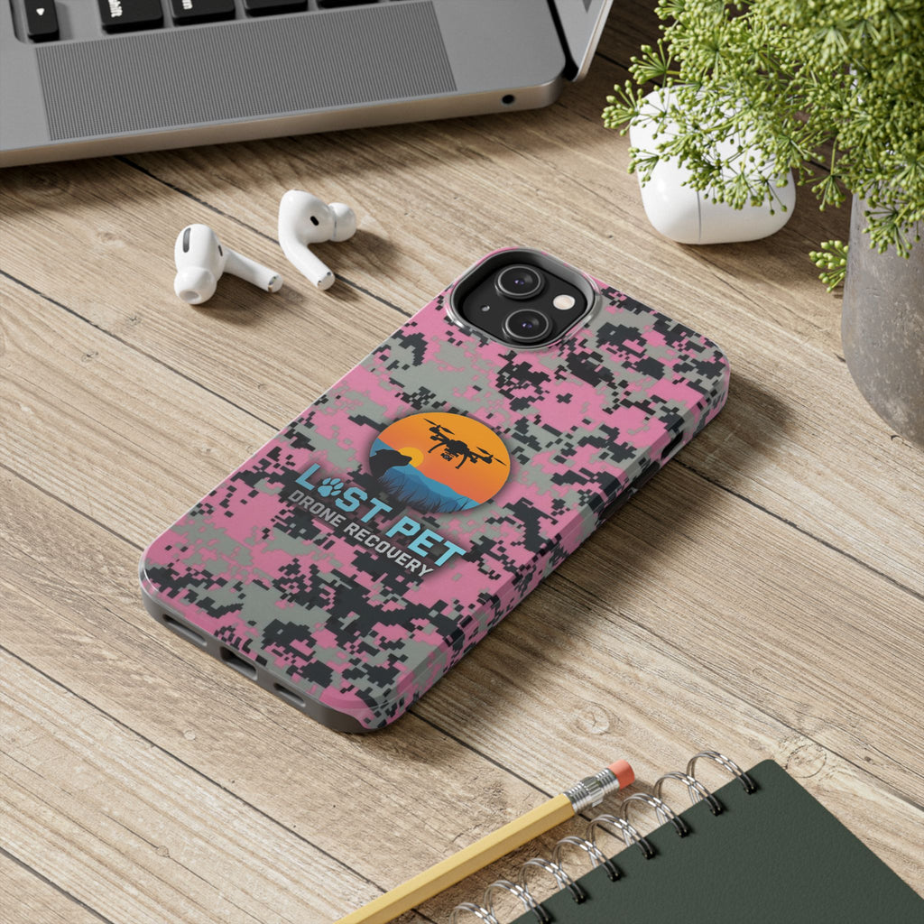 Lost Pet Drone Recovery Phone Case - Pink Camo