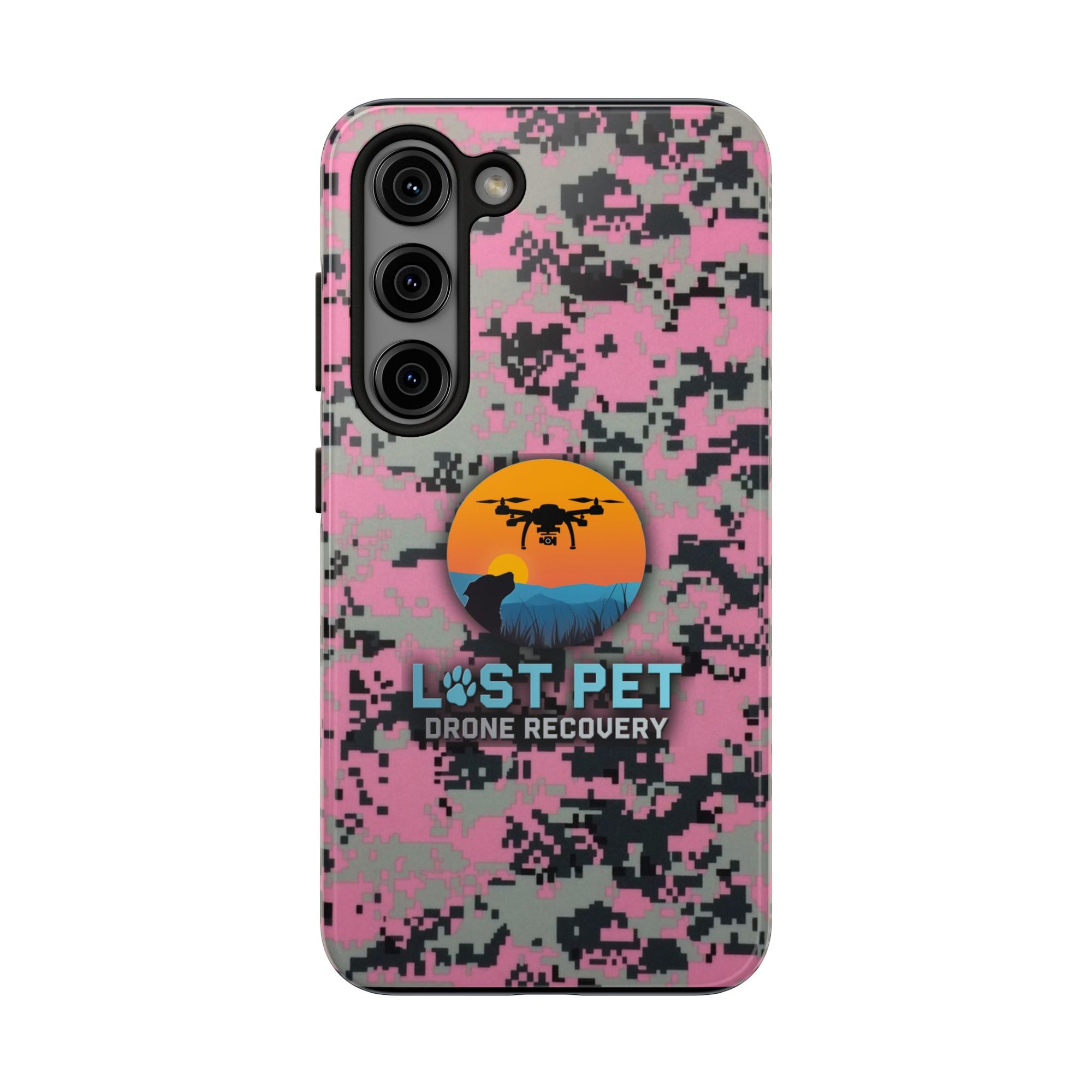Lost Pet Drone Recovery Phone Case - Pink Camo