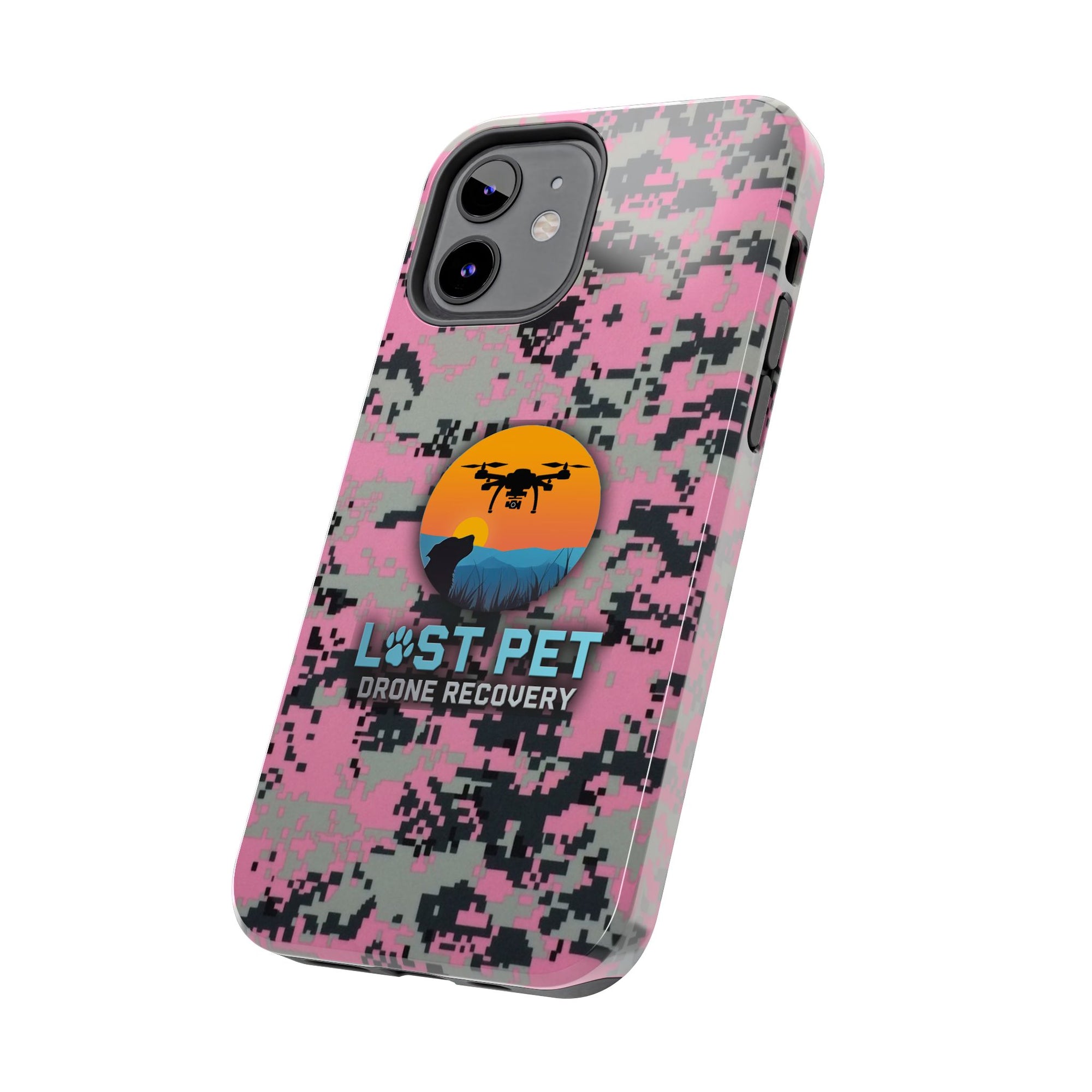Lost Pet Drone Recovery Phone Case - Pink Camo