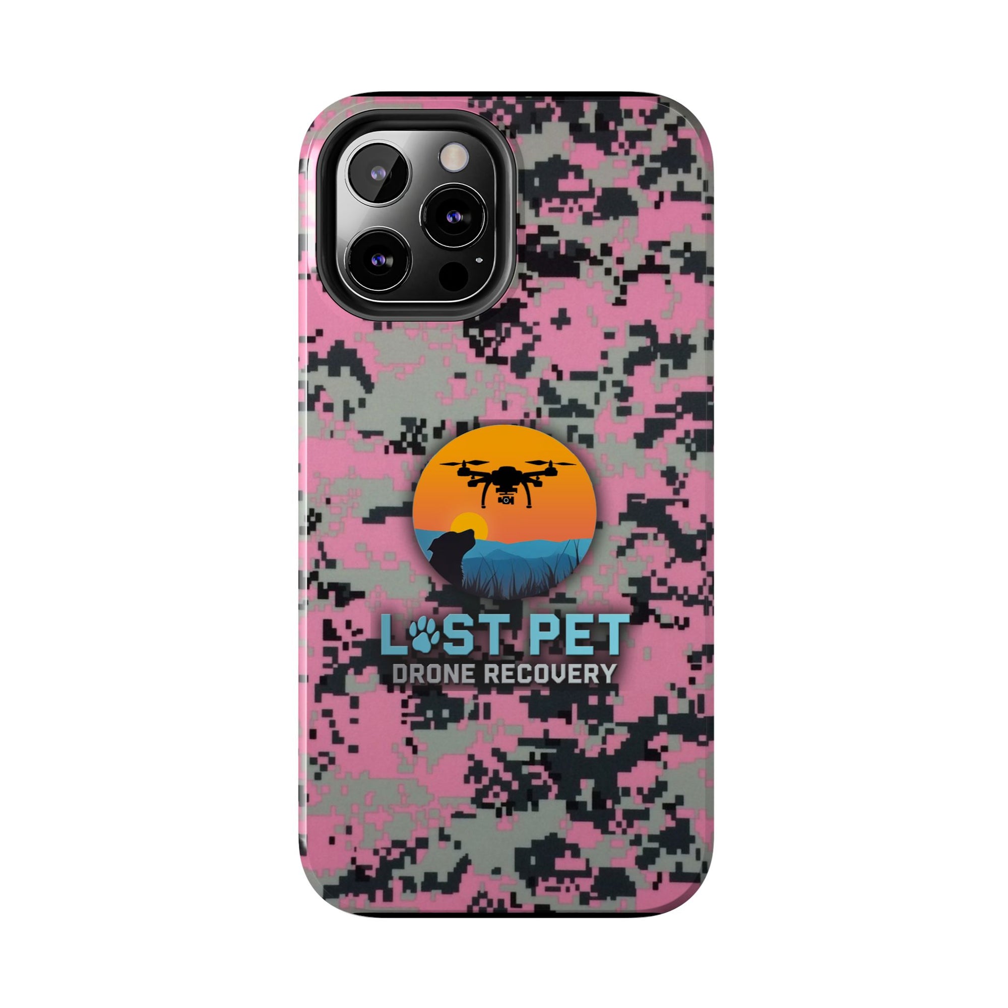 Lost Pet Drone Recovery Phone Case - Pink Camo