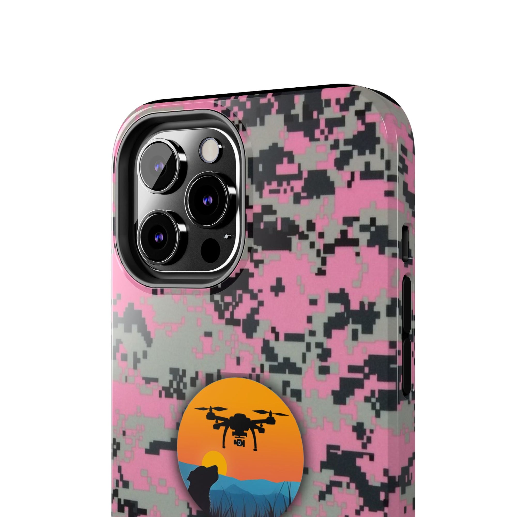 Lost Pet Drone Recovery Phone Case - Pink Camo