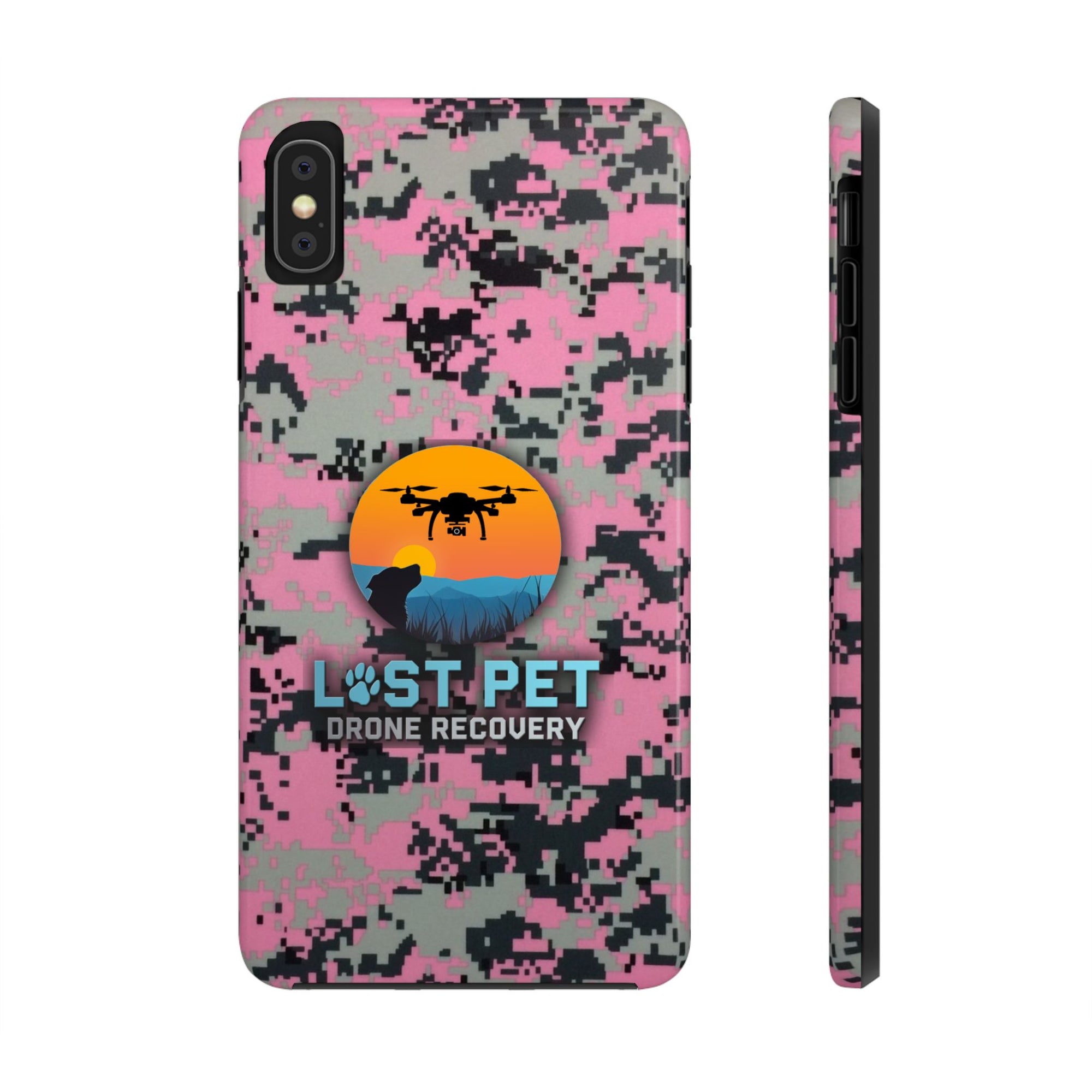 Lost Pet Drone Recovery Phone Case - Pink Camo