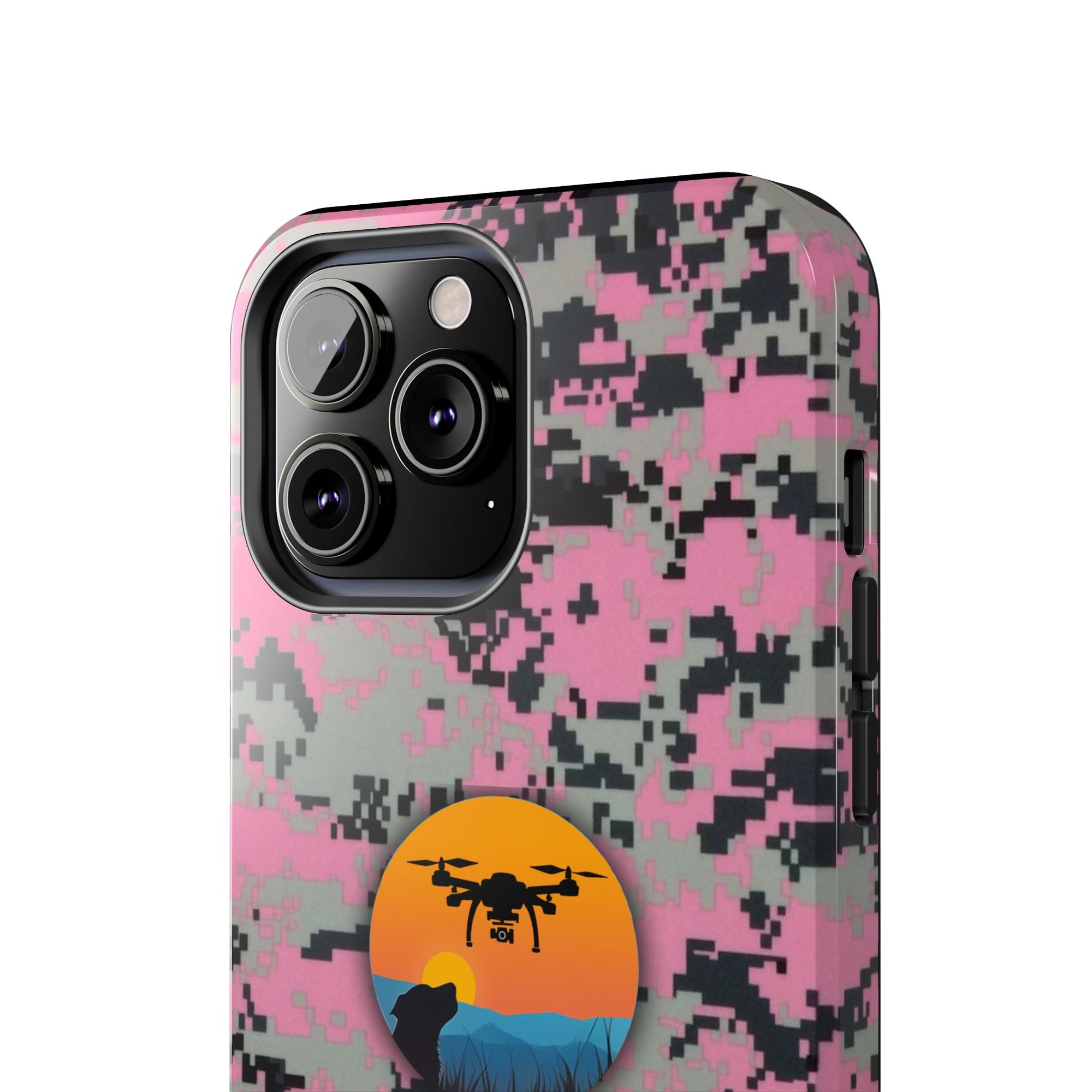 Lost Pet Drone Recovery Phone Case - Pink Camo