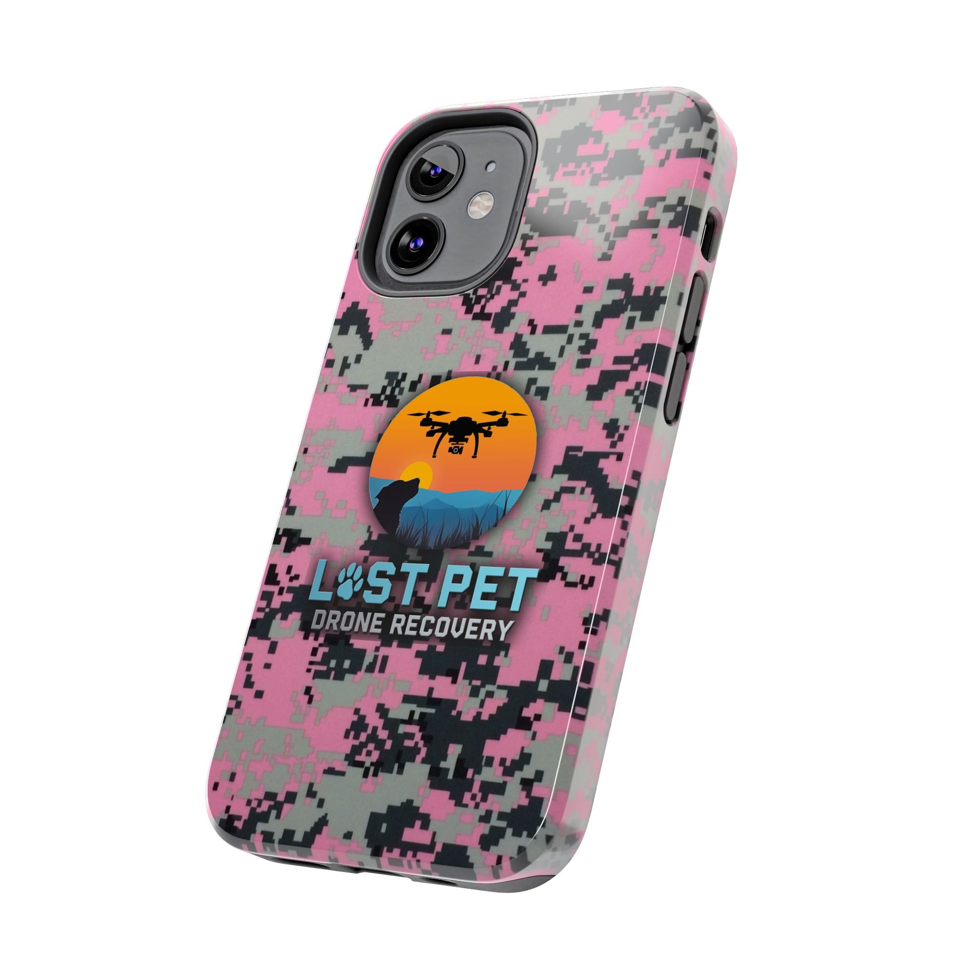 Lost Pet Drone Recovery Phone Case - Pink Camo