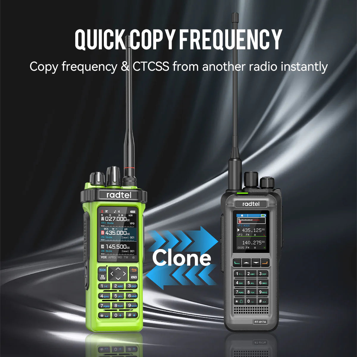 Radtel RT-950 PRO Green (27Mhz TX/RX) 10W Two Way Radio