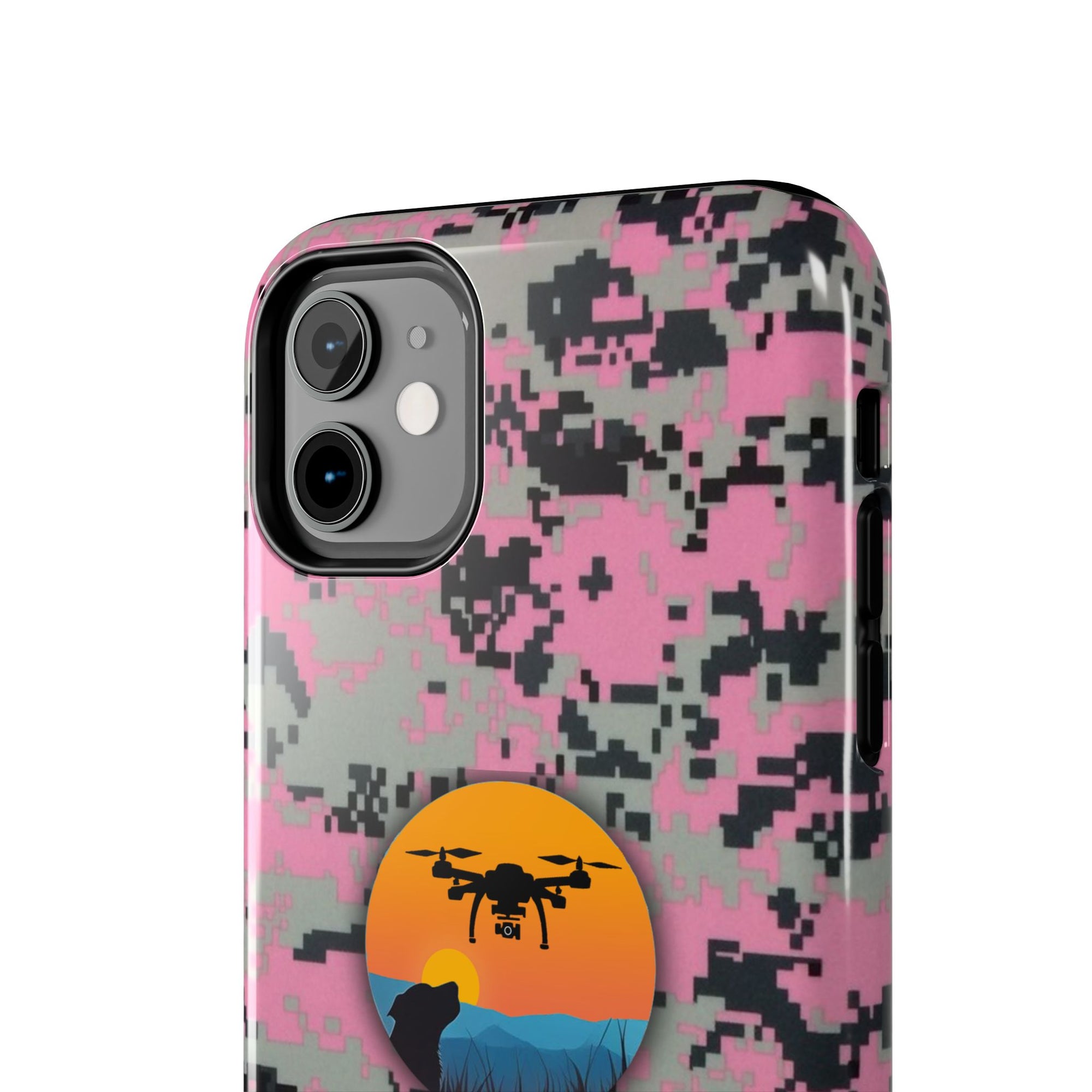 Lost Pet Drone Recovery Phone Case - Pink Camo