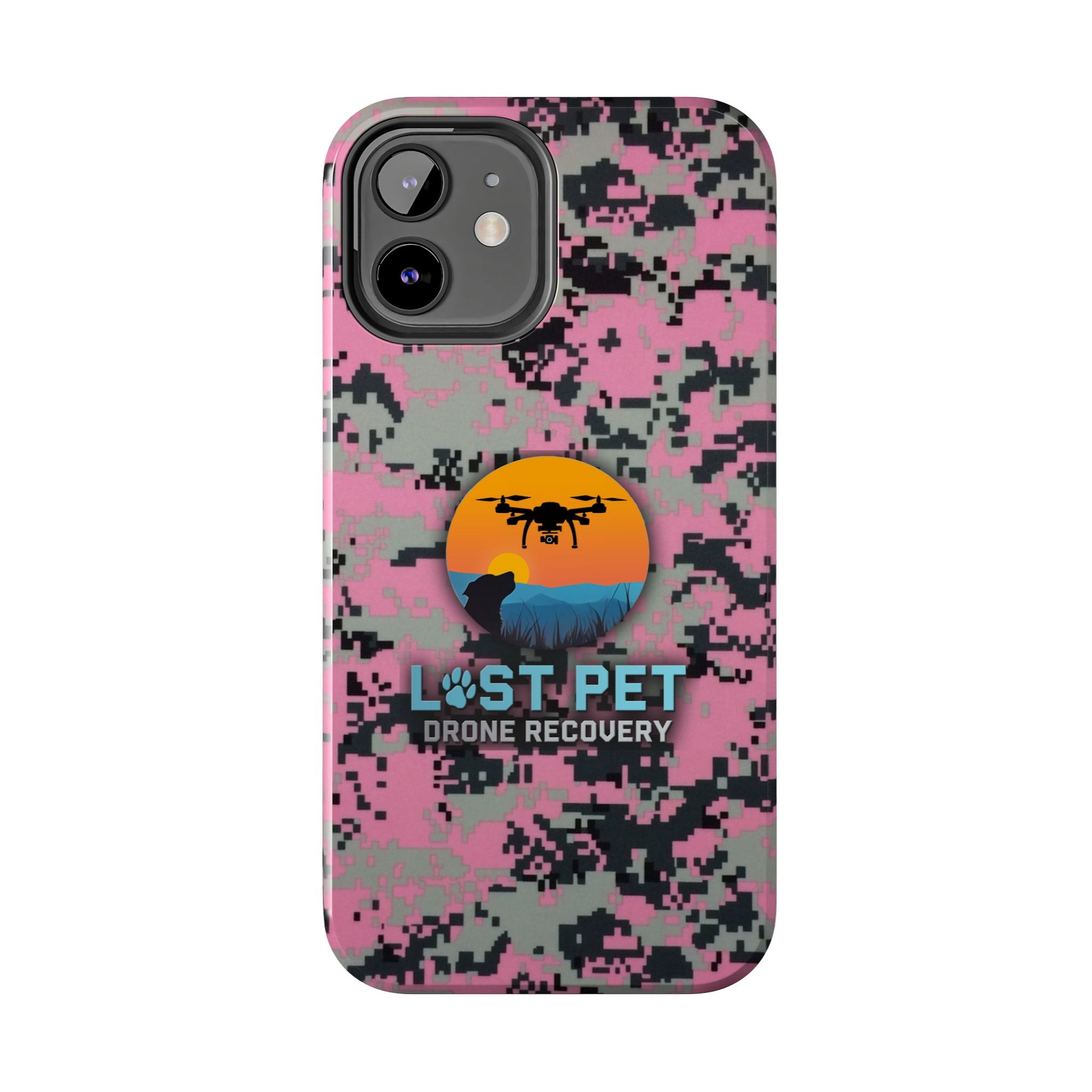 Lost Pet Drone Recovery Phone Case - Pink Camo