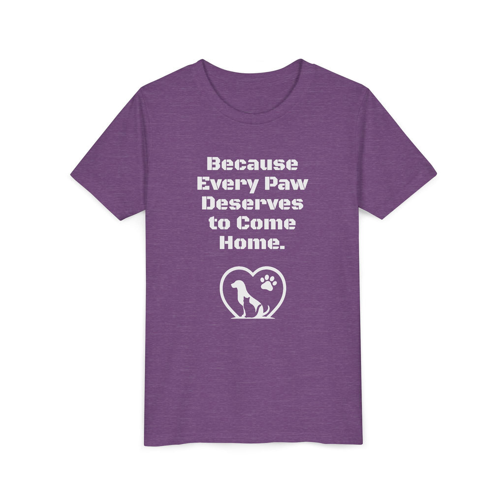 LPDR Youth Tee - Every Paw Deserves to Come Home