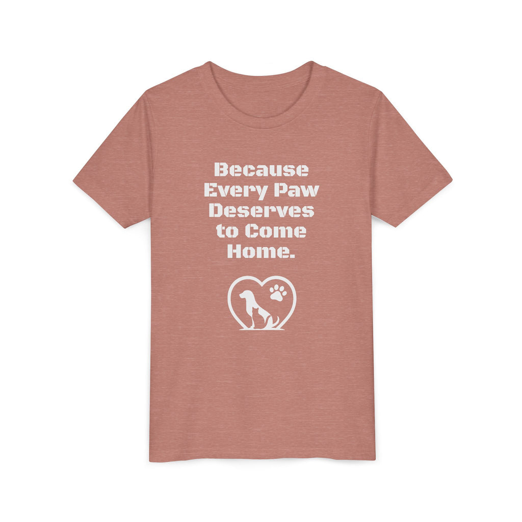 LPDR Youth Tee - Every Paw Deserves to Come Home