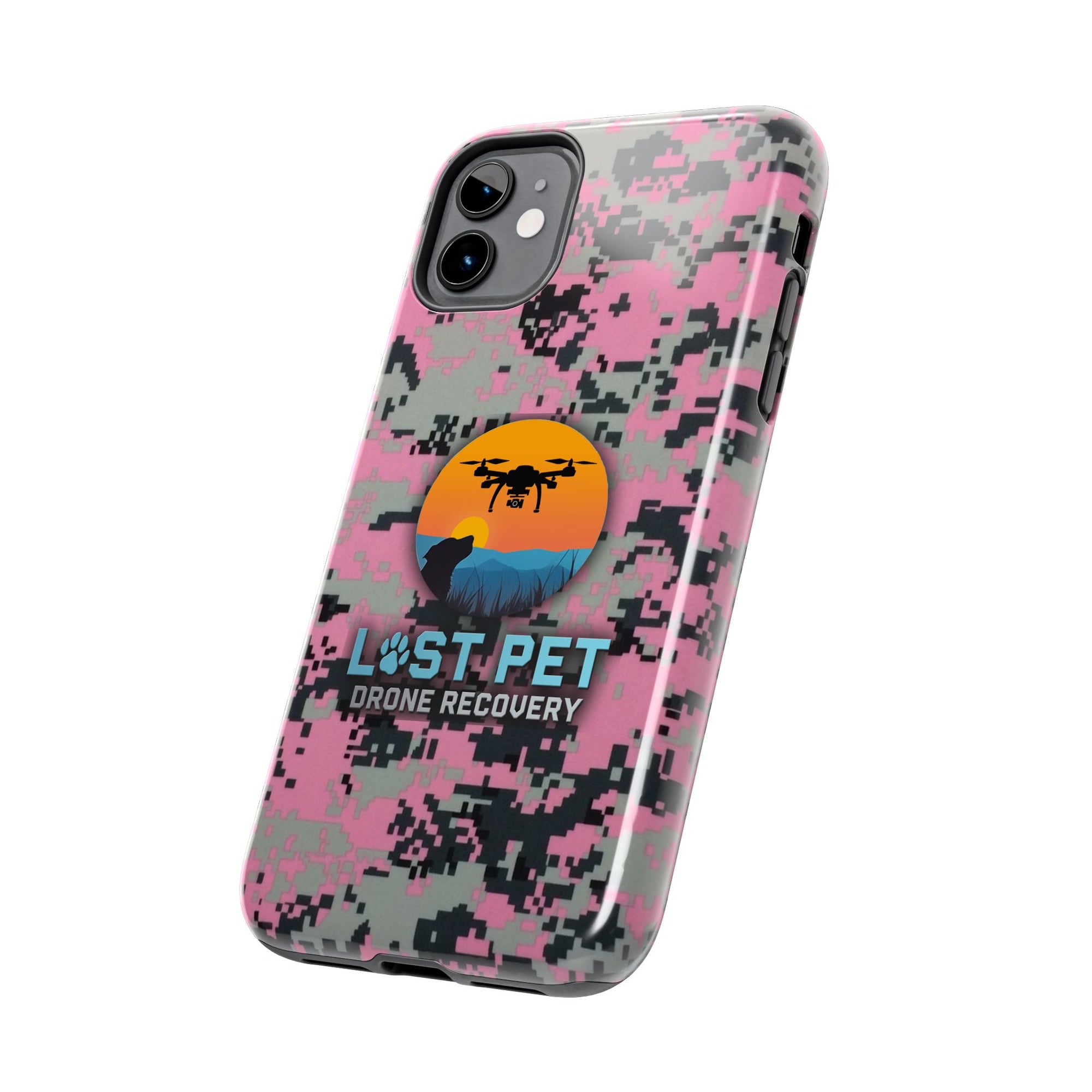 Lost Pet Drone Recovery Phone Case - Pink Camo