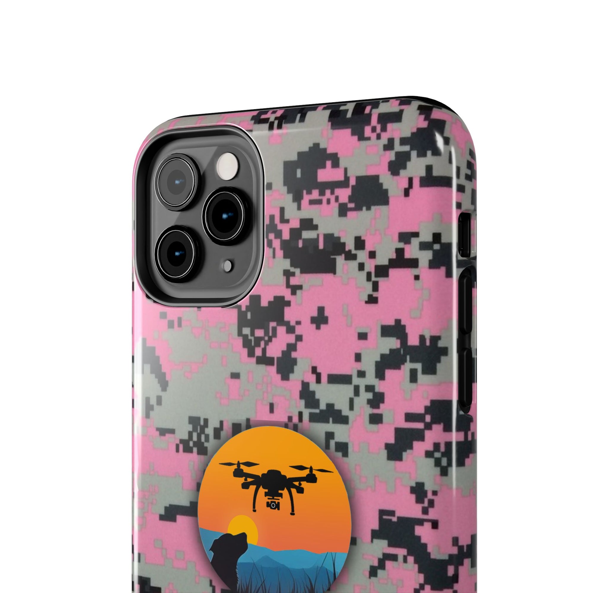 Lost Pet Drone Recovery Phone Case - Pink Camo