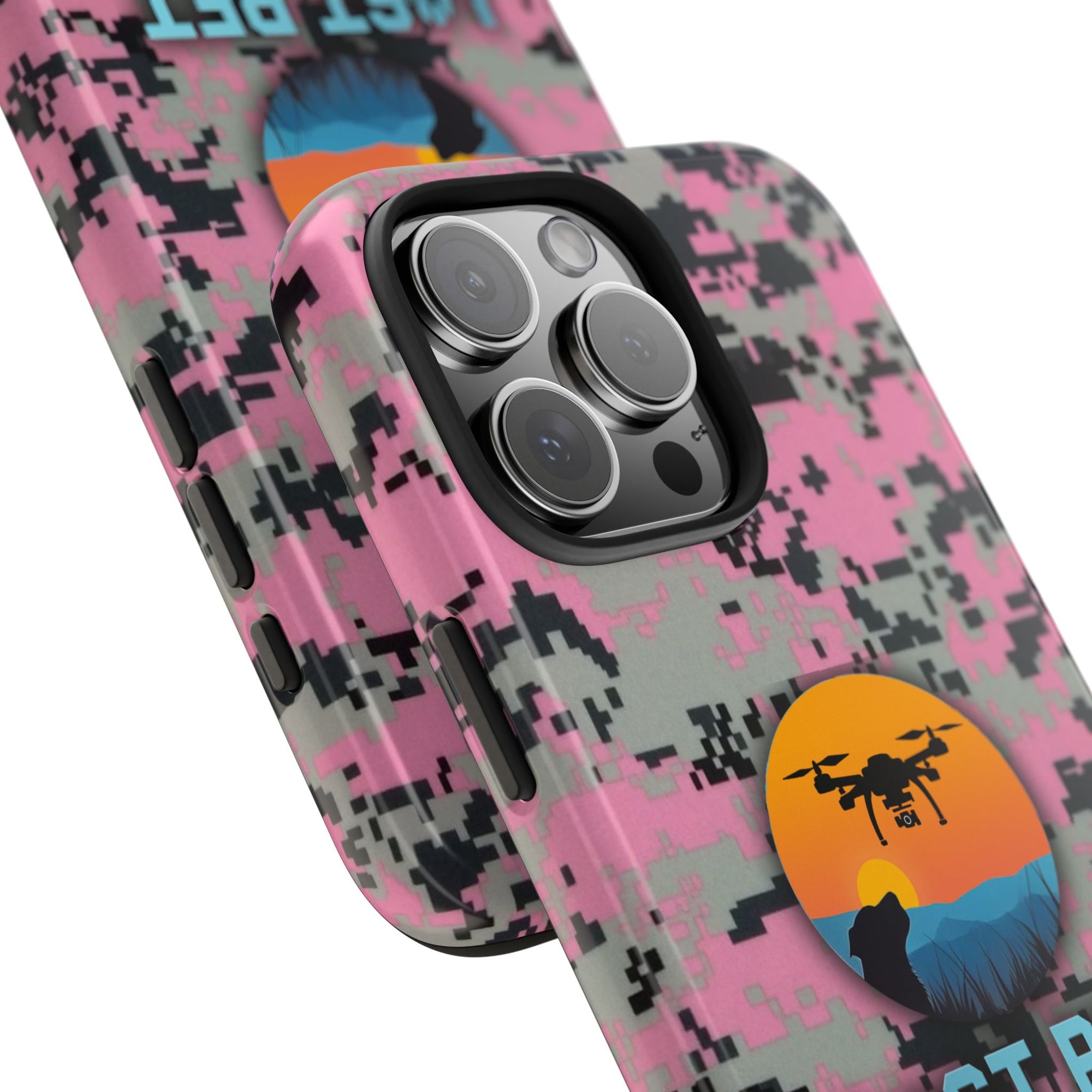 Lost Pet Drone Recovery Phone Case - Pink Camo