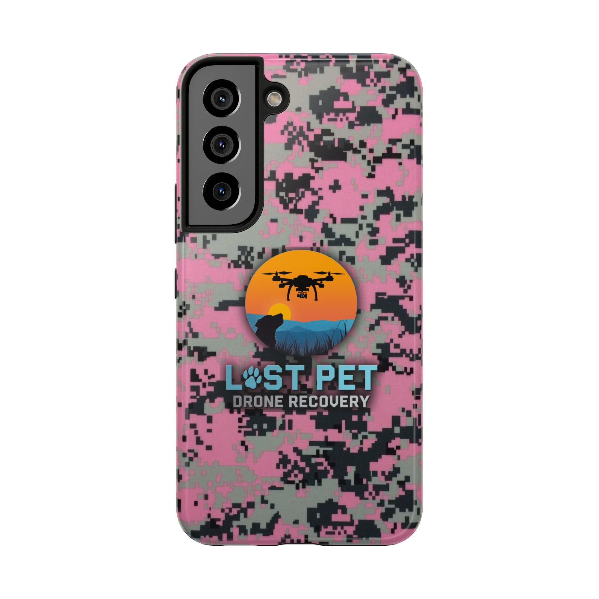 Lost Pet Drone Recovery Phone Case - Pink Camo