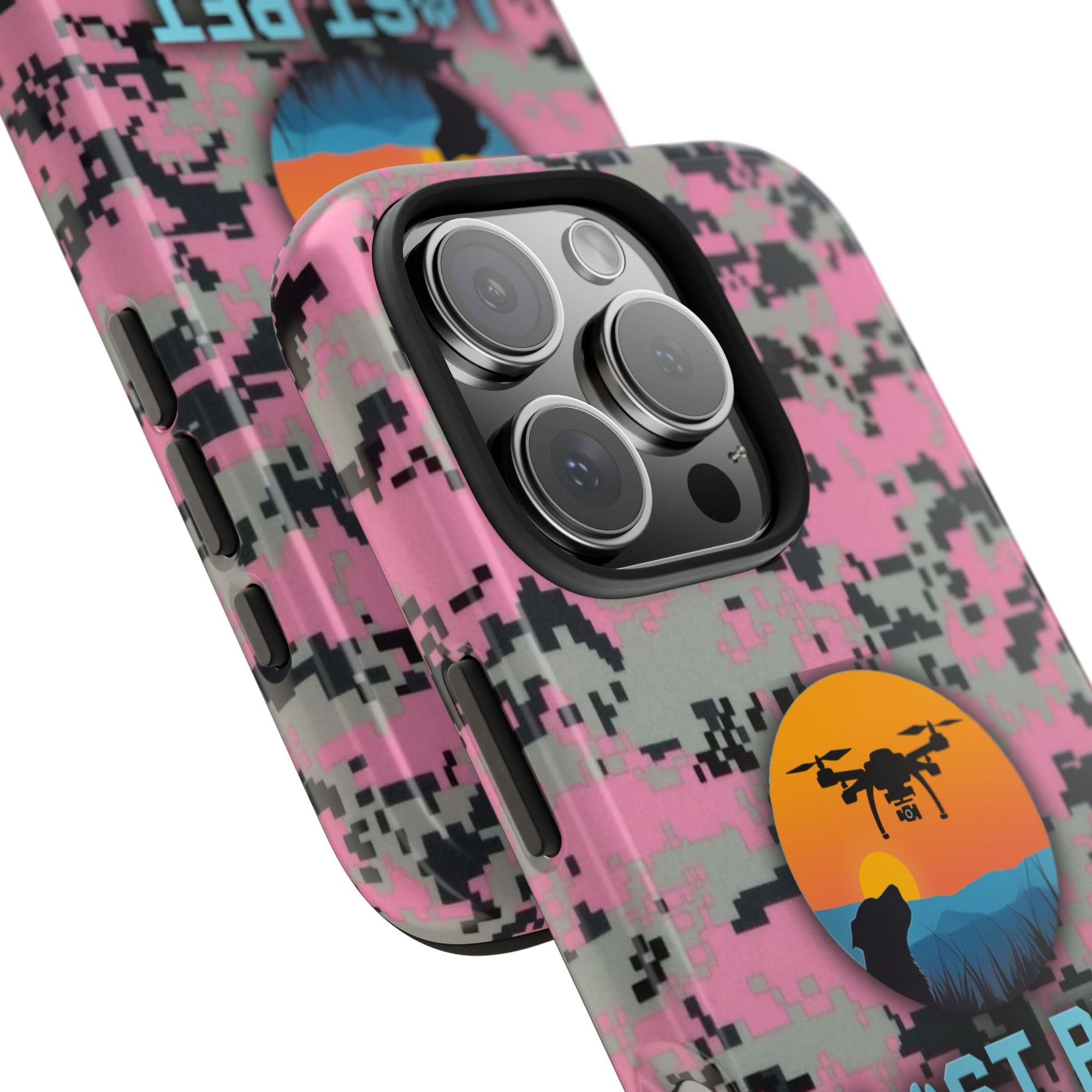 Lost Pet Drone Recovery Phone Case - Pink Camo